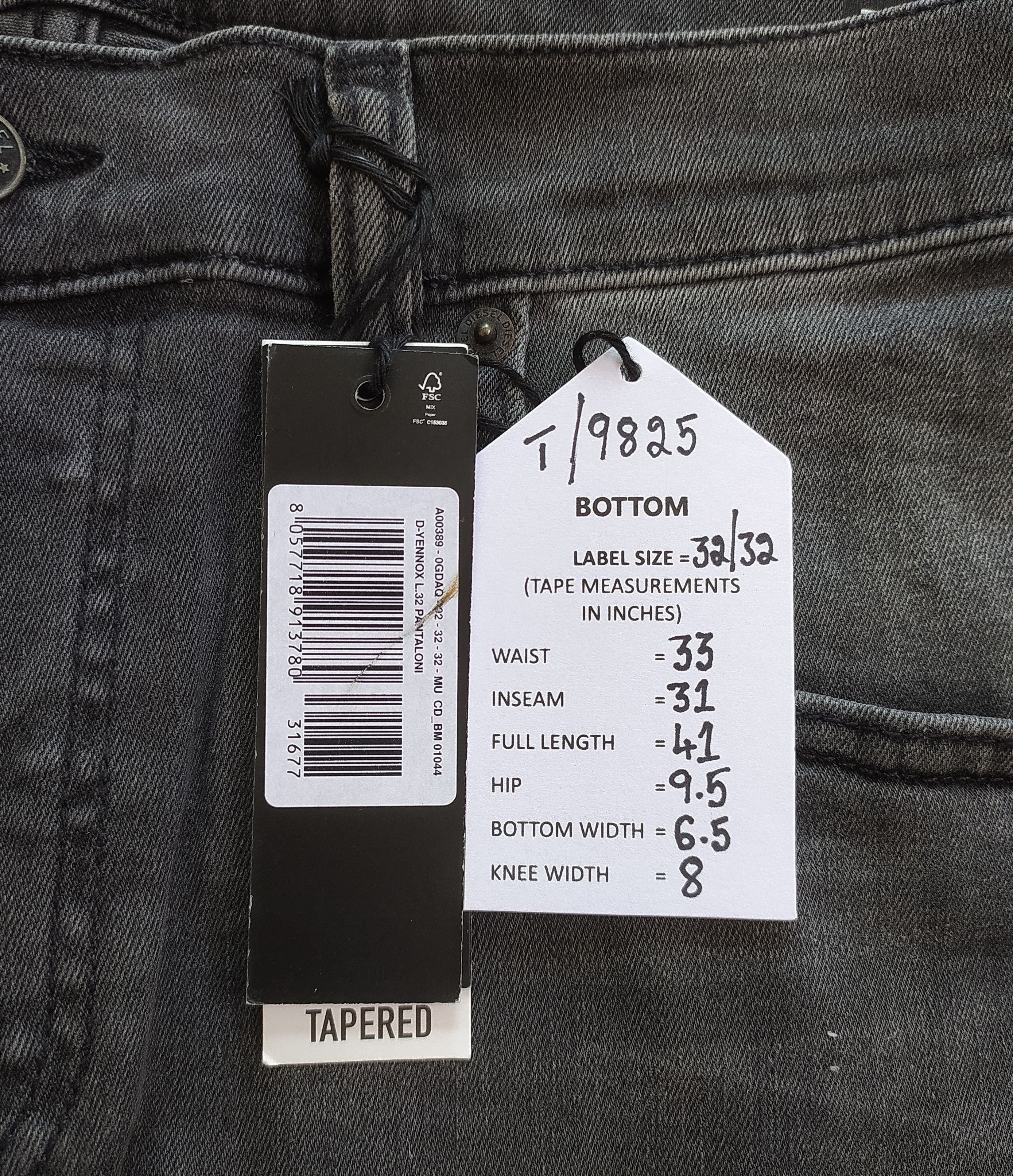 Diesel Diesel D-YENNOX-0GDAQ Men's Jeans Free Shipping T/ 9825 Size US 32 / EU 48 - 13 Thumbnail