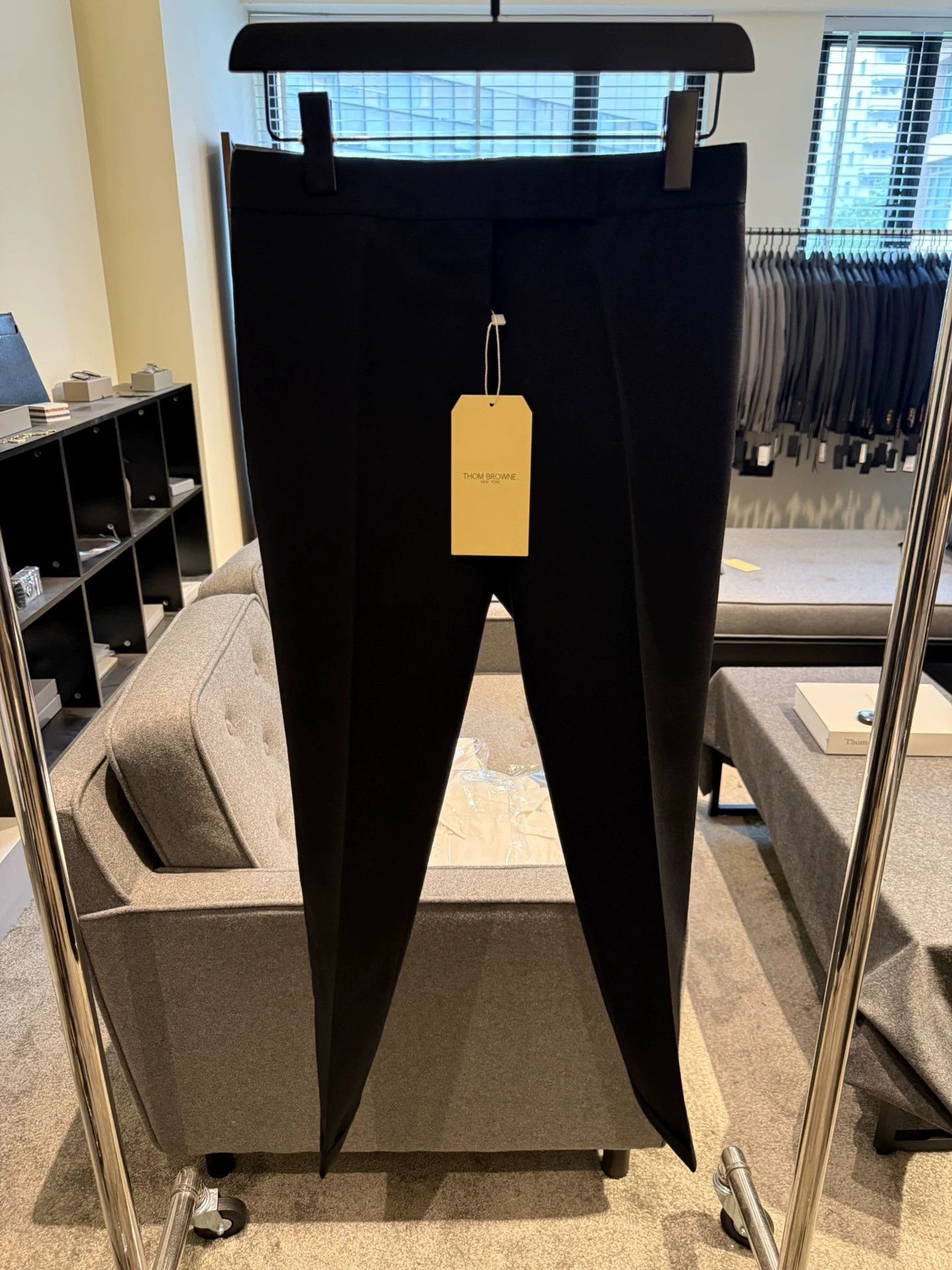 Thom Browne Thom Browne Women's Slim Fit Trousers Black Piping W40 Size 27" / US 4 / IT 40 - 1 Thumbnail