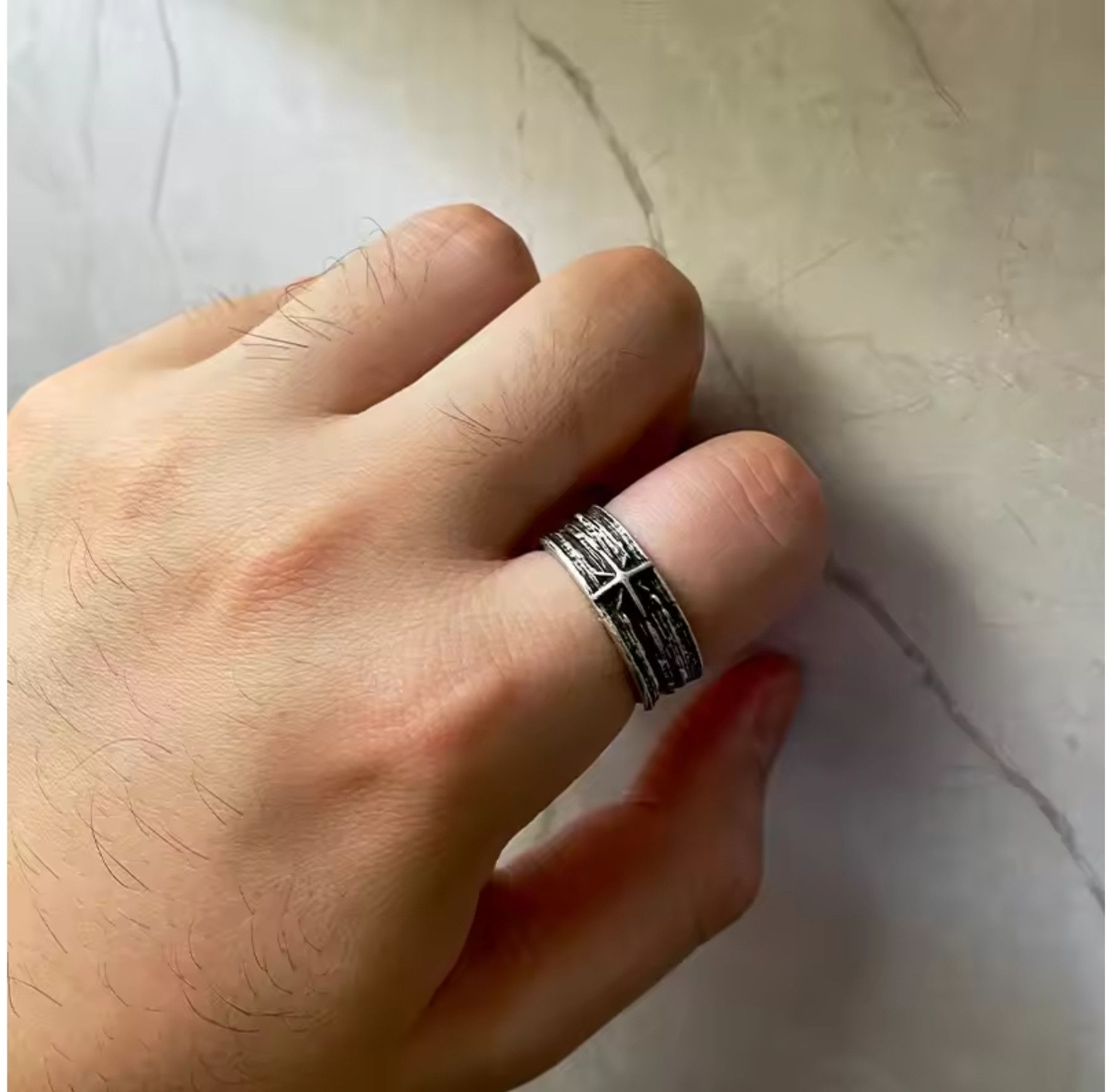 Jewelry Resizable Retro Stary Night Art Ring Ring Size ONE SIZE - 6 Thumbnail