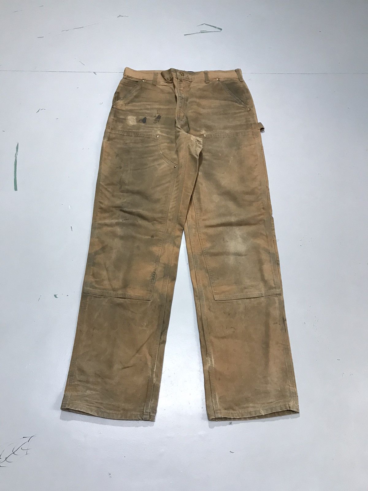 Carhartt Vintage Carhartt B01 BRN dusty double knee workwear Size US 34 / EU 50 - 1 Thumbnail