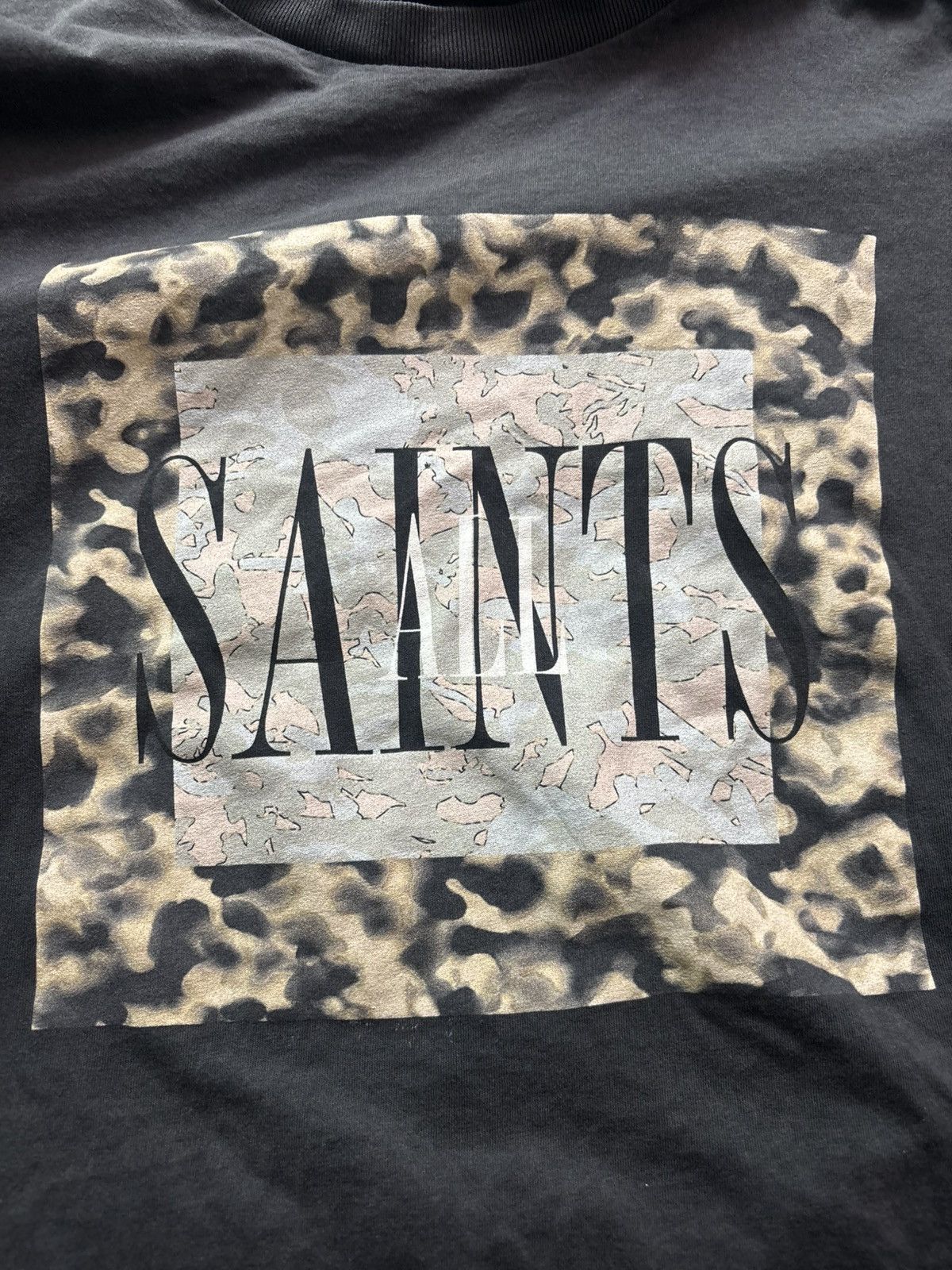 Allsaints All Saints Grey Leopard Tee Size US M / EU 48-50 / 2 - 2 Thumbnail