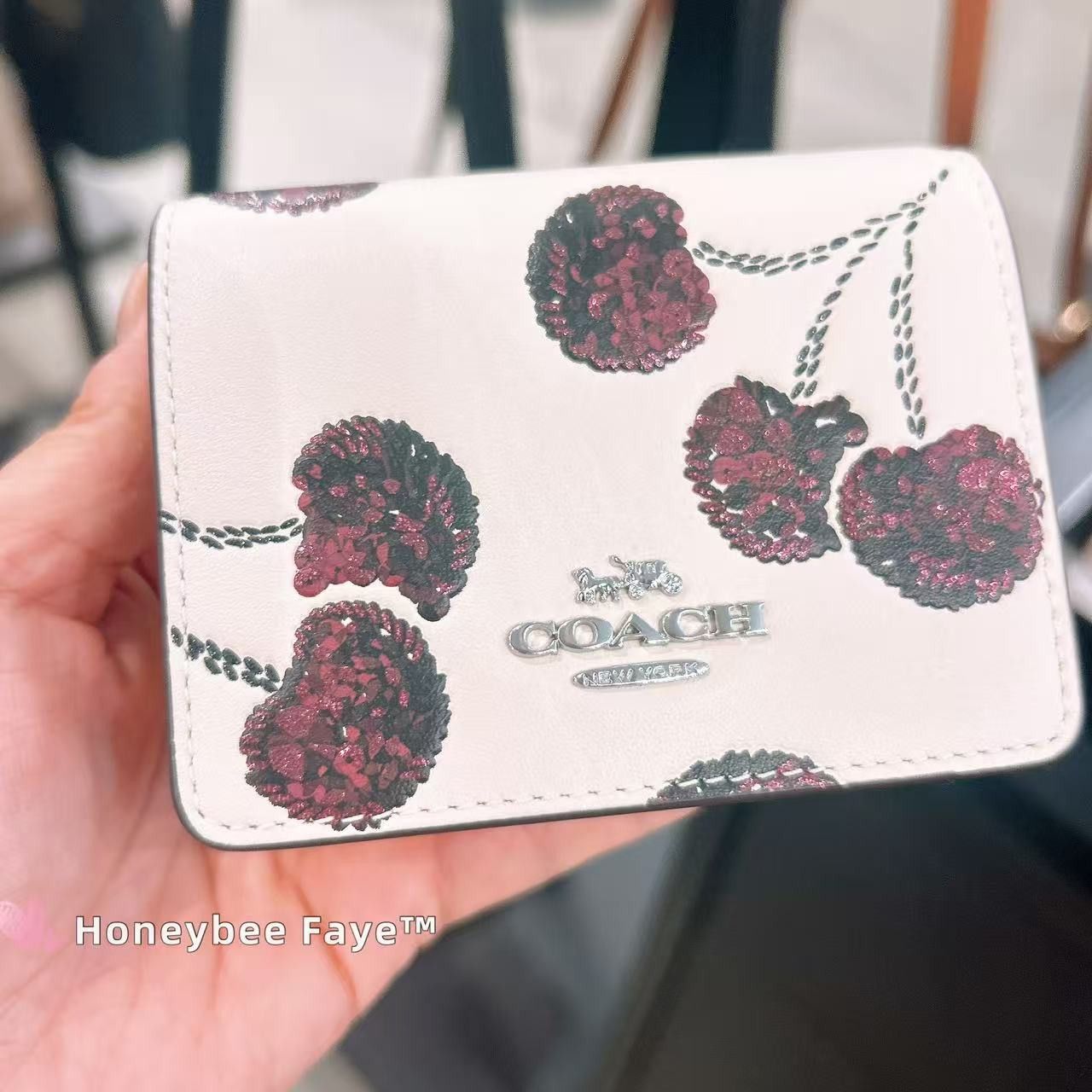 Coach NWT Coach CDE98 Mini Wallet On A Chain With Cherry Print Size ONE SIZE - 3 Thumbnail