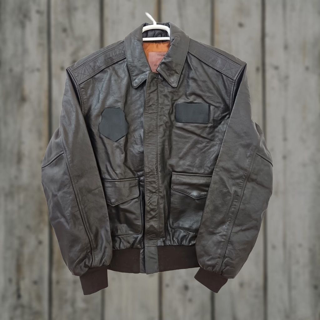 Adidas × Vintage Originals A-15 Brown Leather Jacket | Grailed