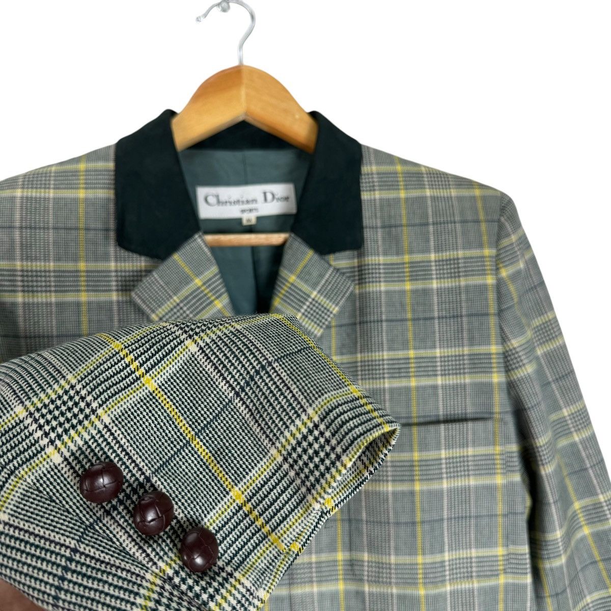 Christian Dior Monsieur ☀️CHRISTIAN DIOR PLAID TARTAN BELT JACKET Size M / US 6-8 / IT 42-44 - 5 Thumbnail