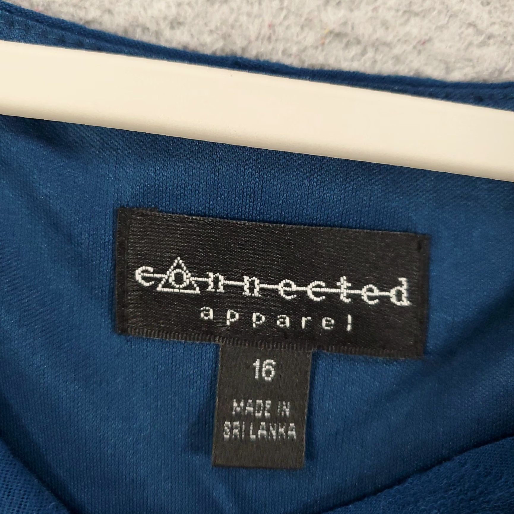 Vintage Connected Apparel New Womens Draped Dress Size 16 Rouched Twisted Draped Pullover Blue Lined NWT Dress Size XXL / US 16-18 / IT 52-54 - 5 Thumbnail
