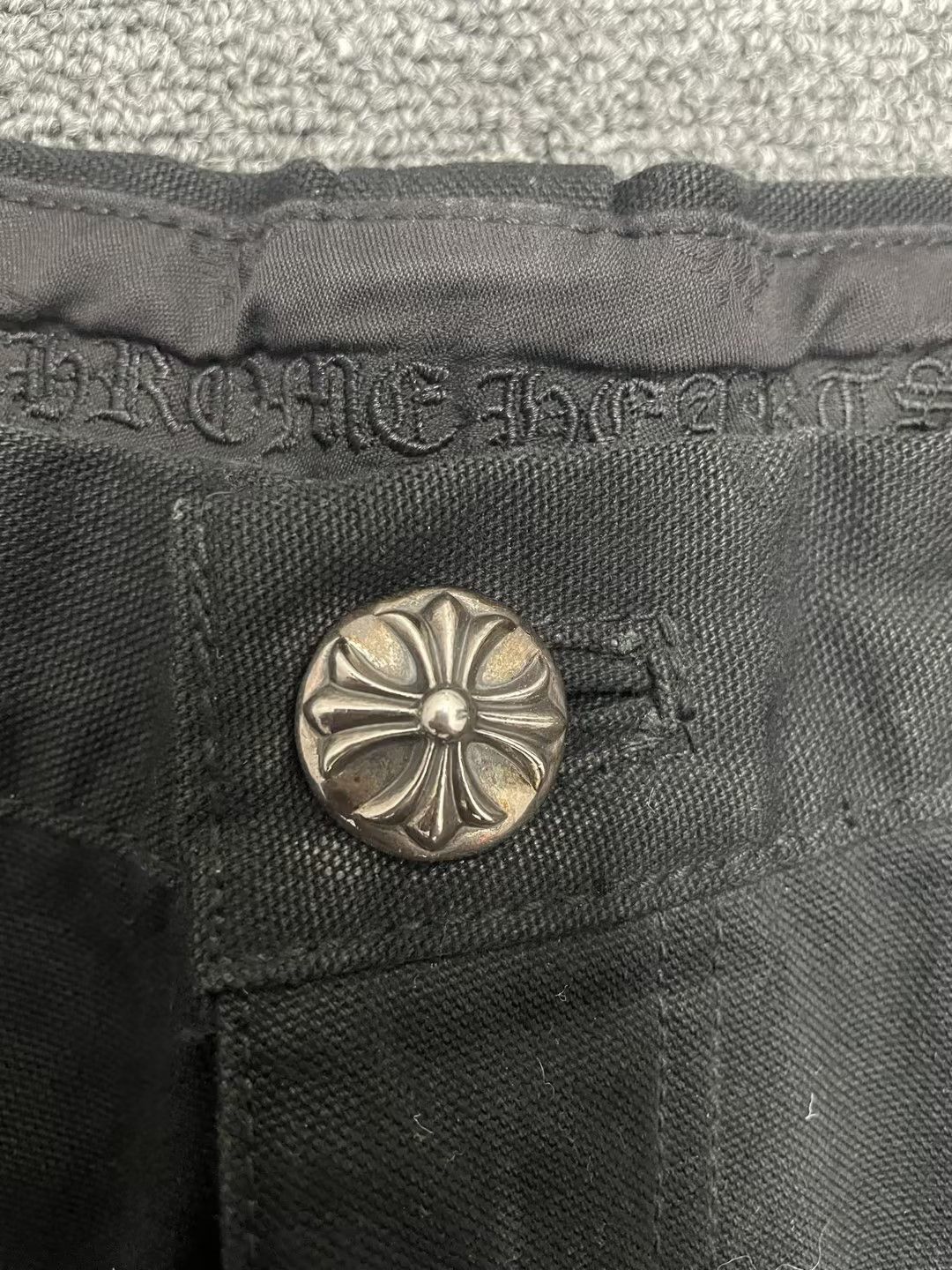 Chrome Hearts Chrome Hearts Double Knee Carpenter Black Canvas Pants Size US 33 - 3 Thumbnail