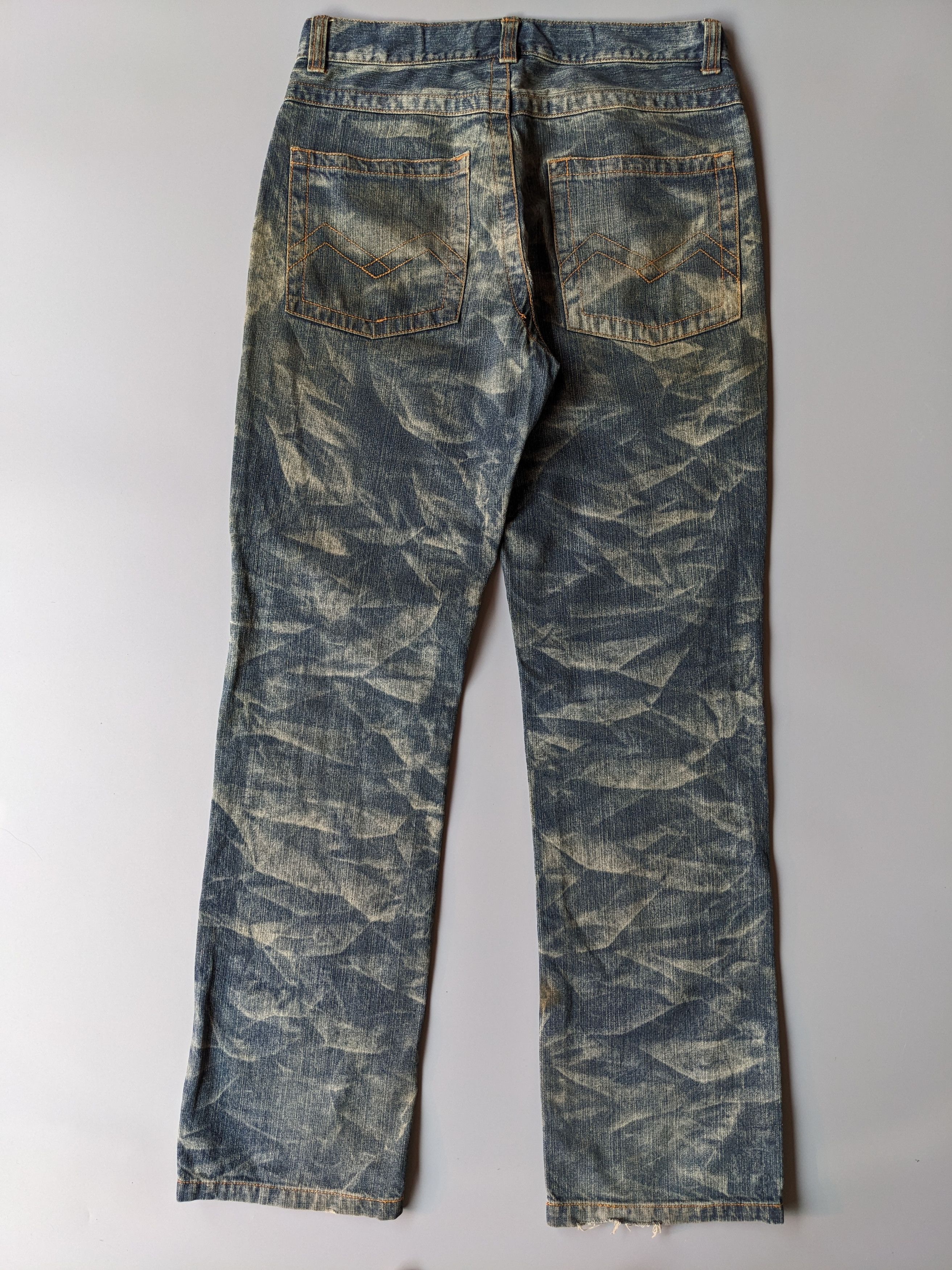 Japanese Brand Introduce Homme bleach wash flare jeans Size US 31 - 2 Thumbnail