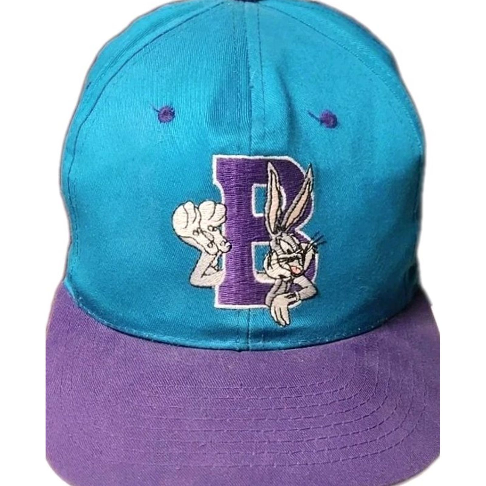 Vintage VINTAGE Looney Tunes Bugs Bunny Hat Snapback Embroidered Adult One Size Blue 1993 Retro 90s Cartoon Classic Preppy Geek Students Mens Women Size ONE SIZE - 2 Thumbnail