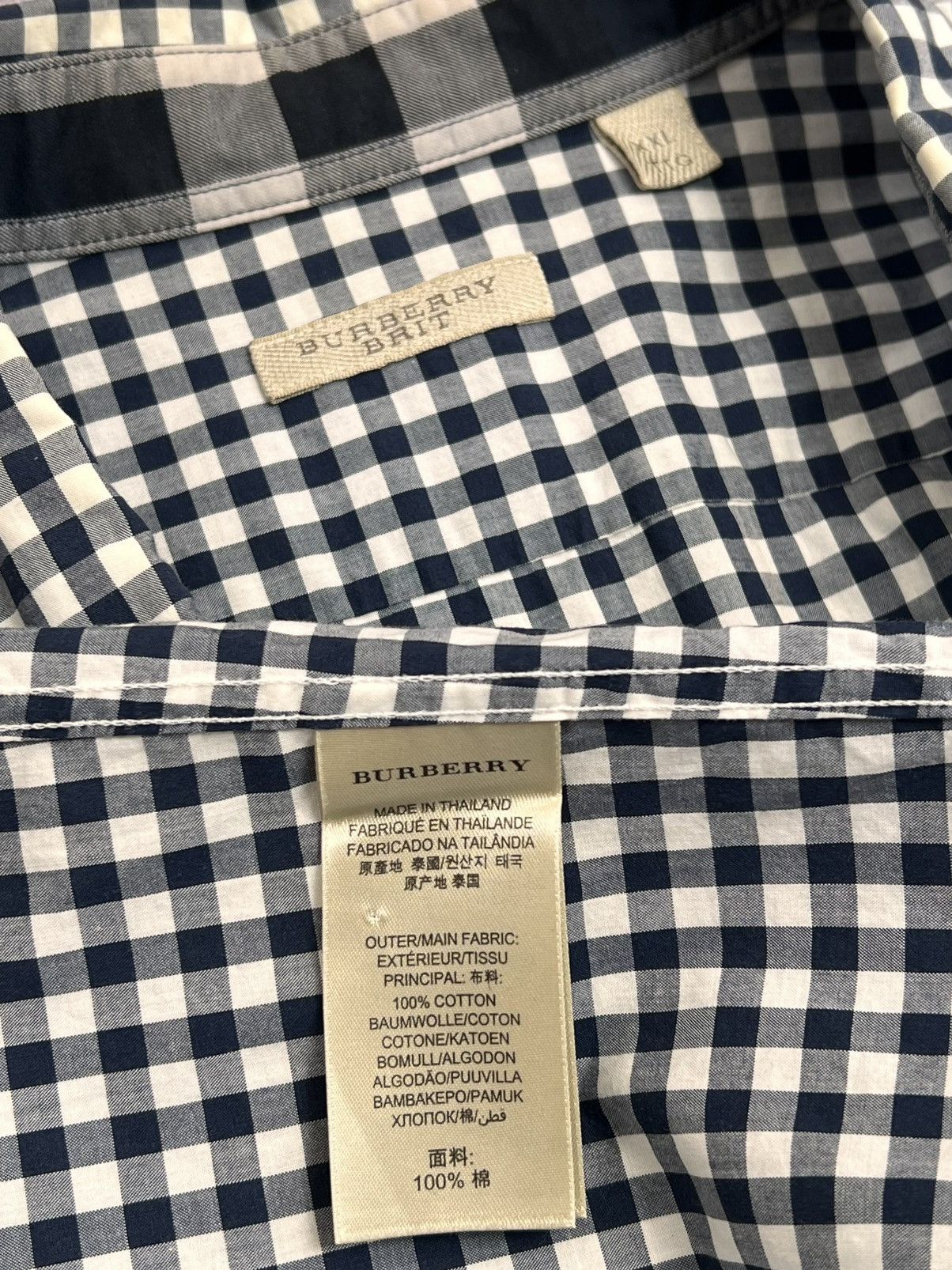 Burberry Burberry Shirt Plaid Button Up Oversize Size US XXL / EU 58 / 5 - 9 Thumbnail