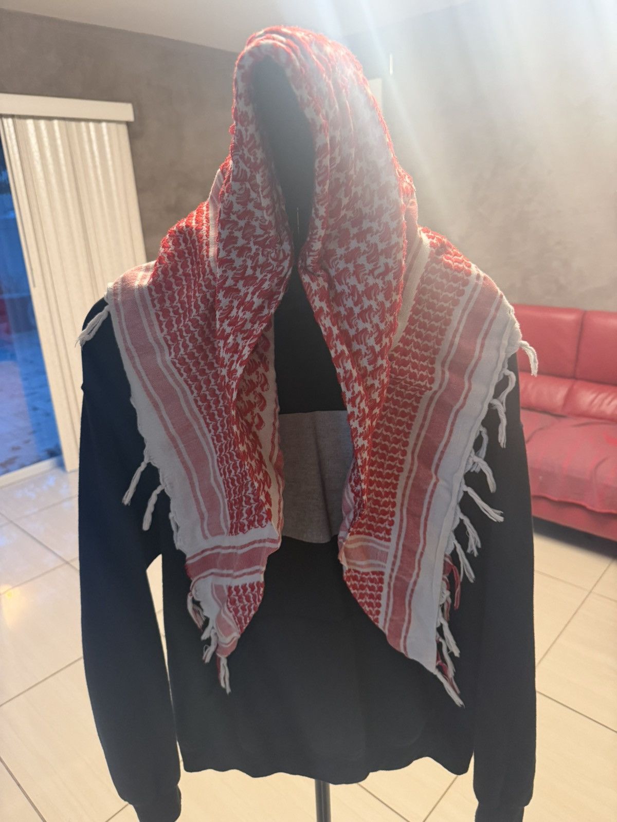Grimykids grimykids keffiyeh hoodie OG BLACK N RED Size US L / EU 52-54 / 3 - 3 Thumbnail