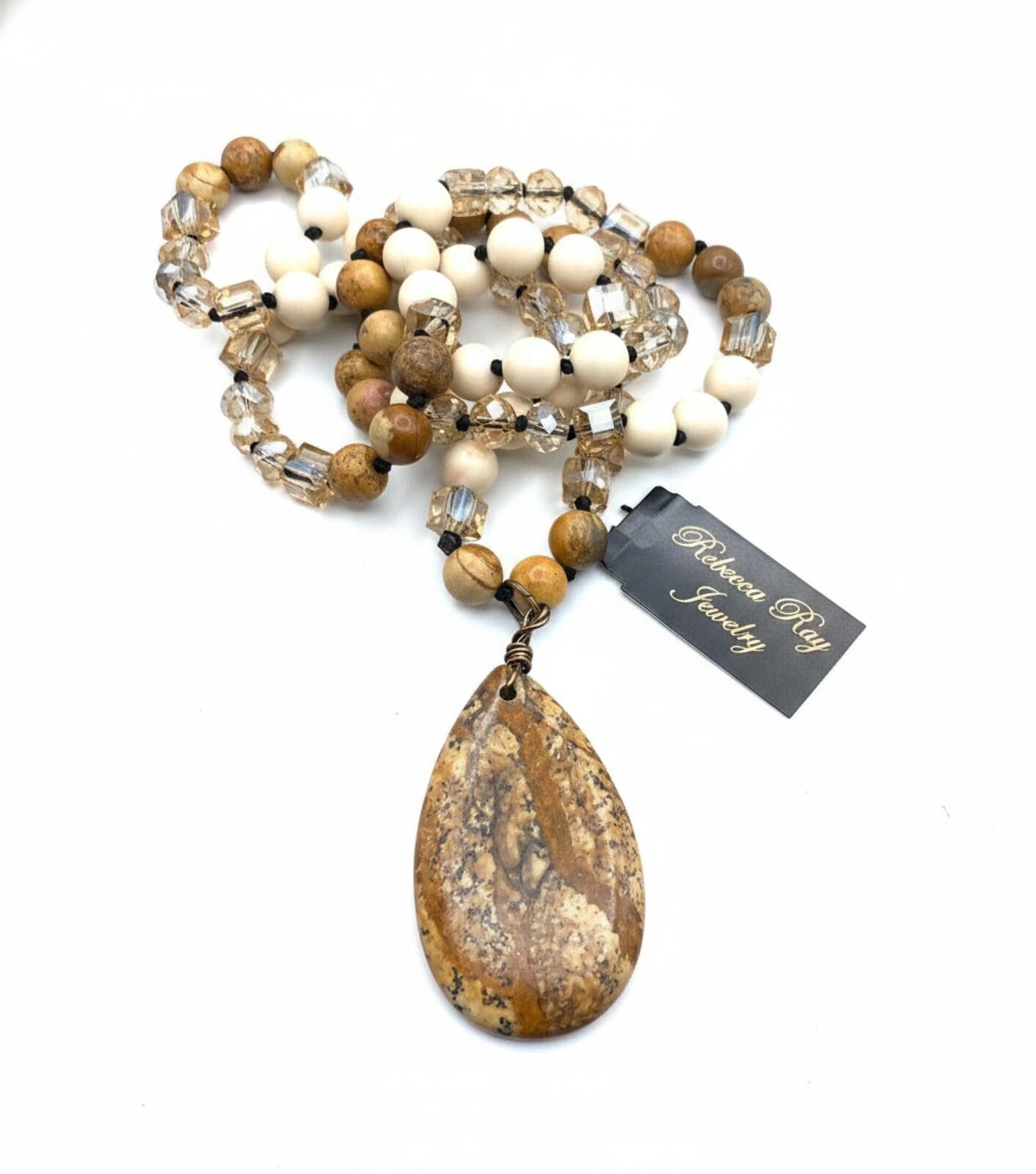 Other Natural Stone Pendant Beaded Necklace Size ONE SIZE - 1 Preview