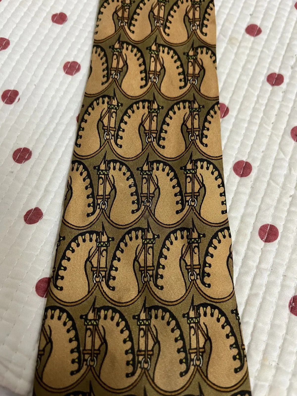 Hermes Hermes Monogram Silk Tie Size ONE SIZE - 16 Thumbnail