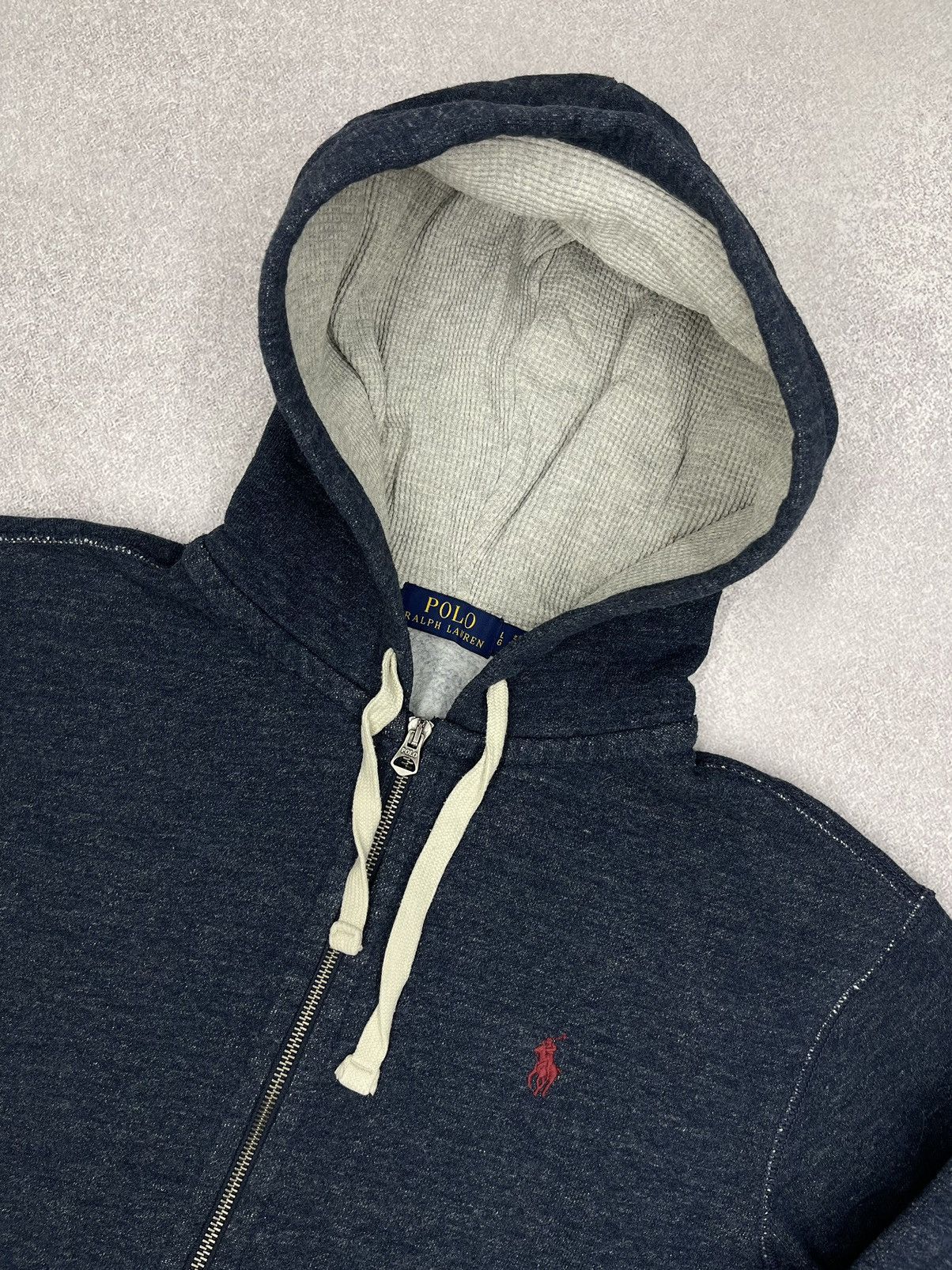 Polo Ralph Lauren Mens Polo Ralph Lauren Blue Zip Hoodie Y2K Rugby Size US L / EU 52-54 / 3 - 4 Thumbnail