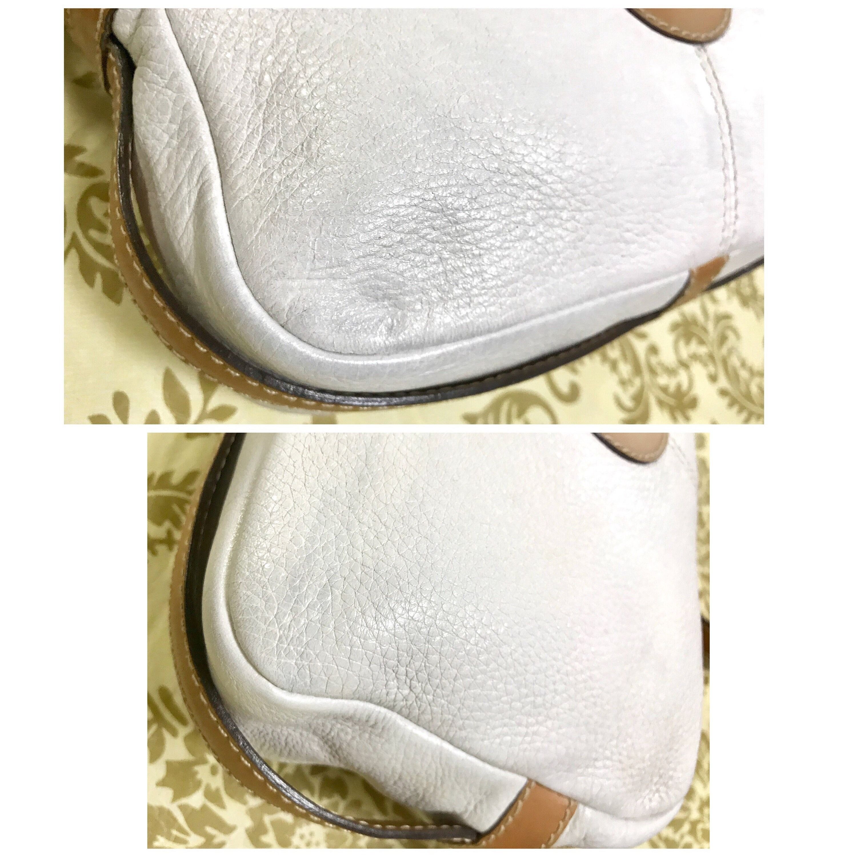 Fendi Vintage Fendi white and brown leather shoulder bag. Size ONE SIZE - 5 Thumbnail