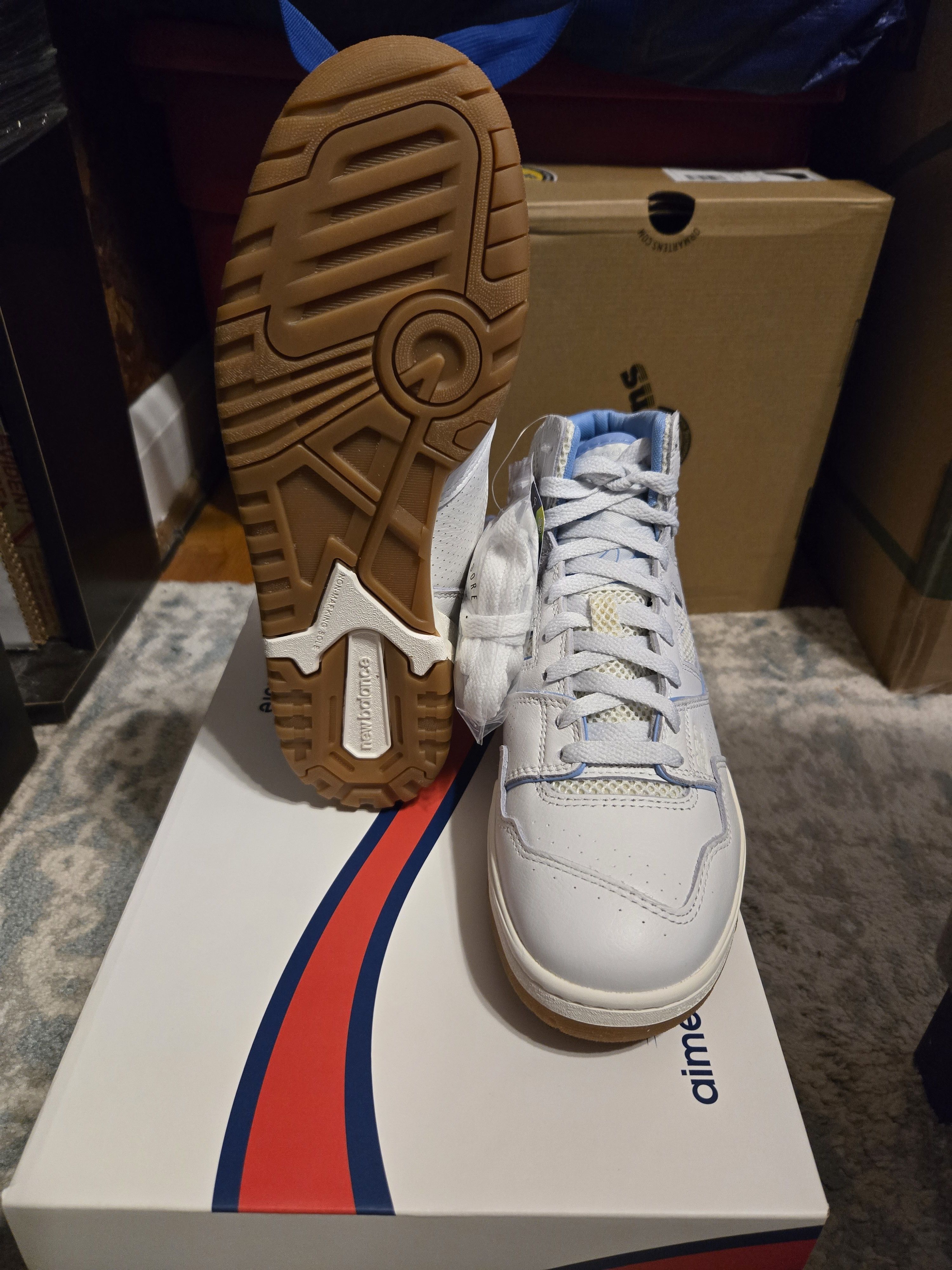 New Balance Aimé Leon Dore x New Balance 650R White Blue Haze Gum Size US 7.5 / EU 40-41 - 6 Thumbnail