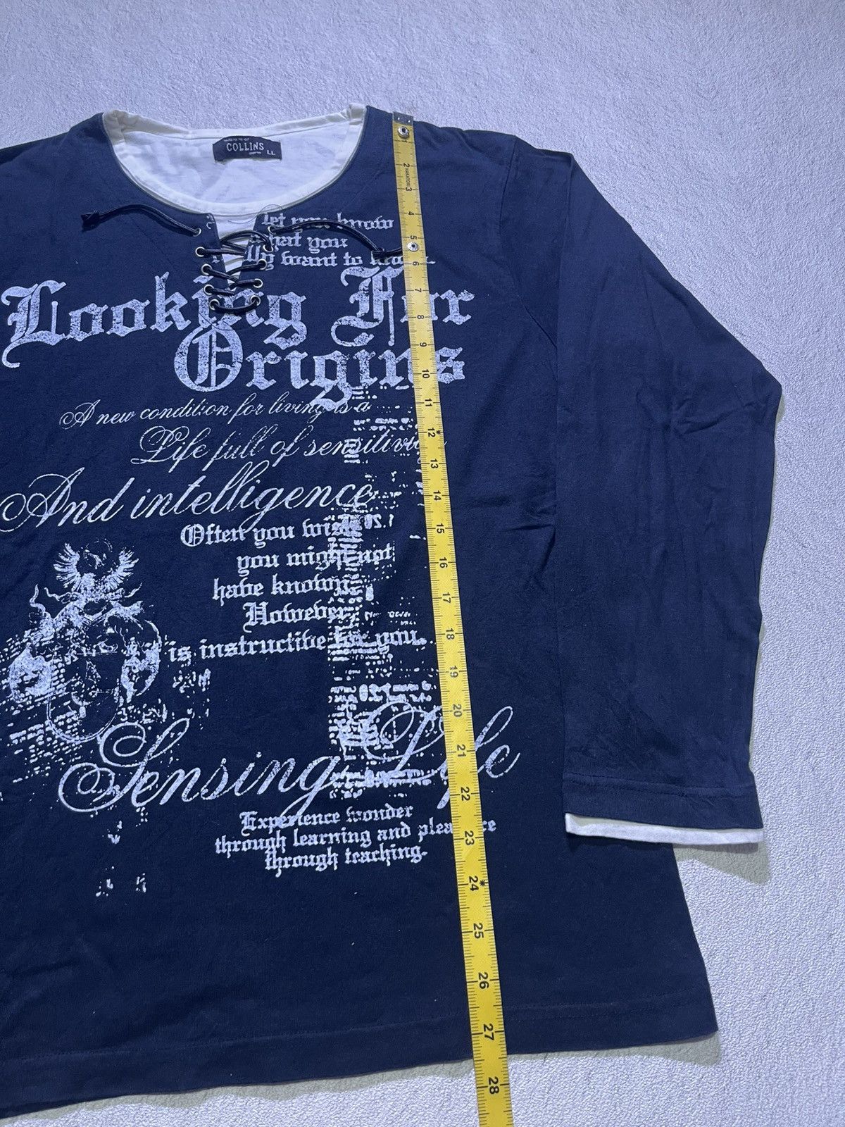 Japanese Brand Y2K COLLINS long sleeve tshirt Size US M / EU 48-50 / 2 - 7 Thumbnail