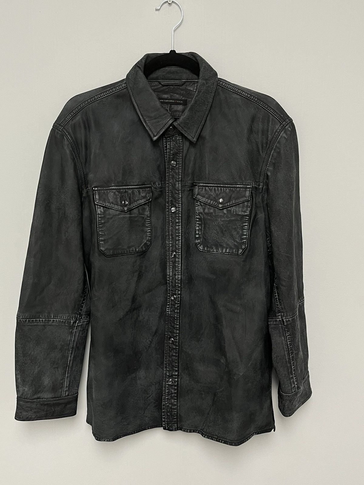 John Varvatos Lionel leather shirt jacket. Medium Size US M / EU 48-50 / 2 - 14 Thumbnail