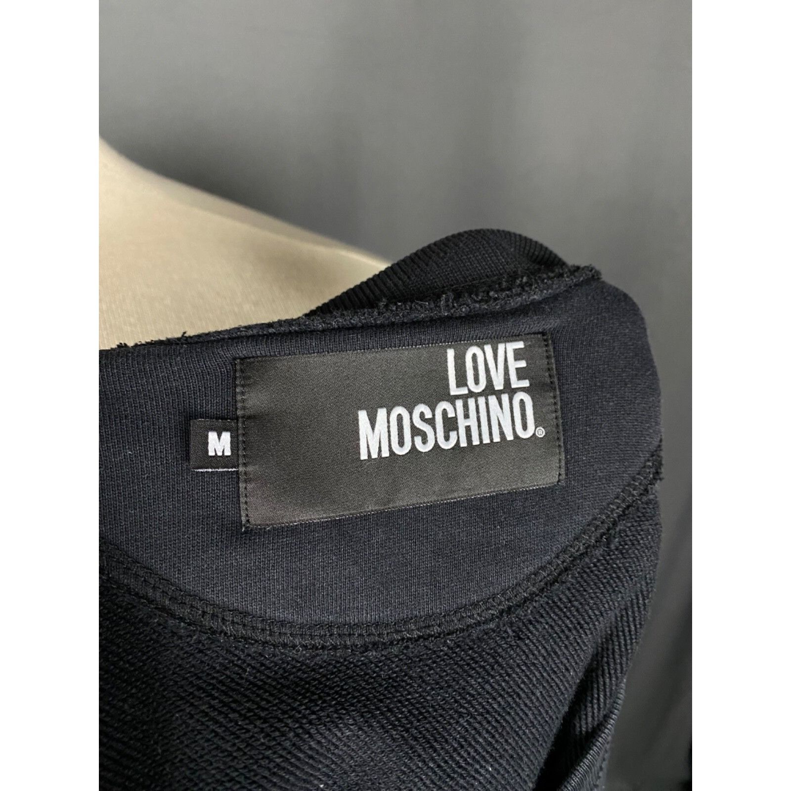 Moschino Love Moschino Big Logo Men's Black Crewneck Sweater Size M Size US M / EU 48-50 / 2 - 10 Thumbnail
