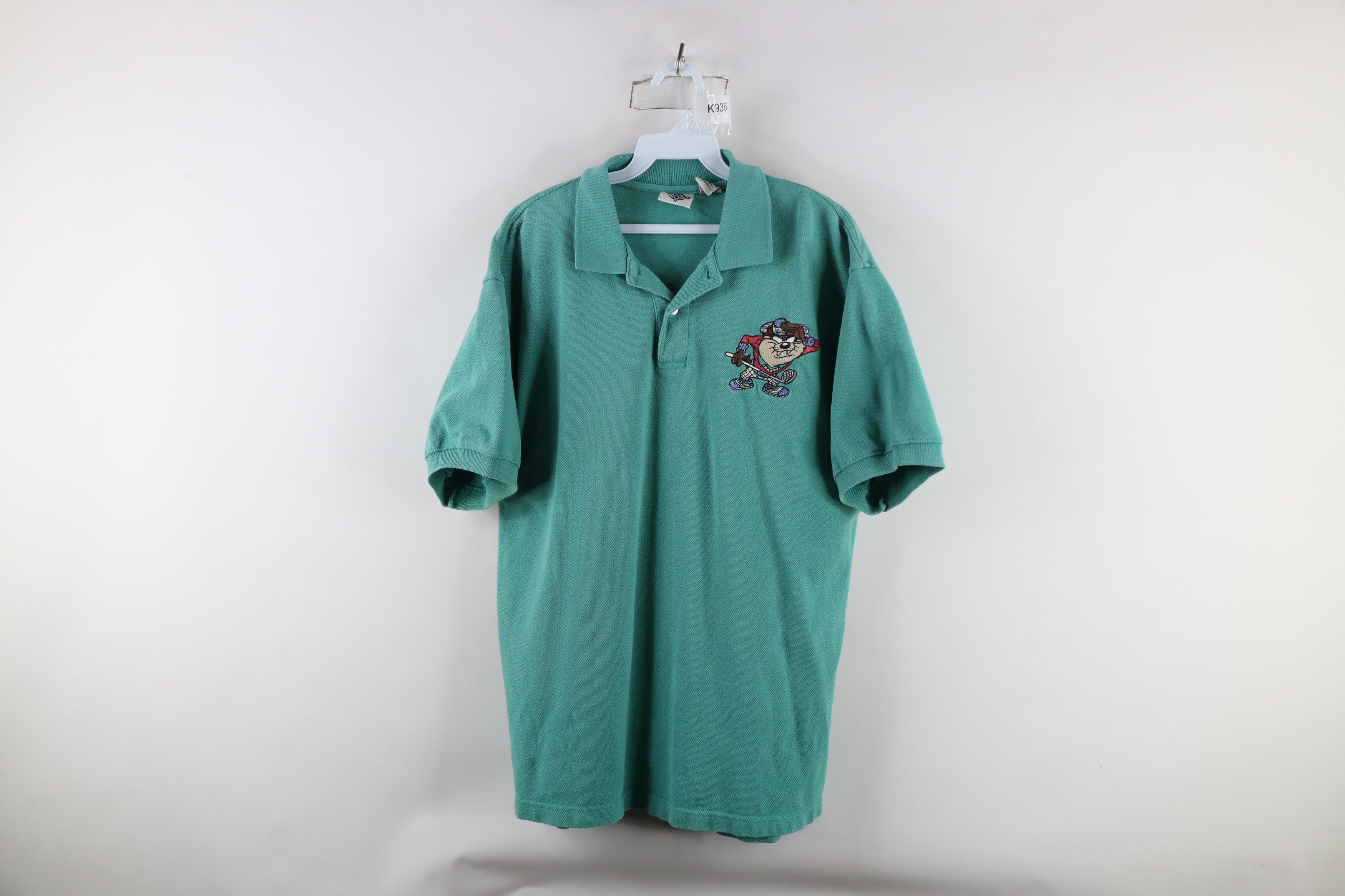 Vintage Vintage 90s Looney Tunes Taz Tazmanian Devil Golf Polo Shirt Size US M / EU 48-50 / 2 - 1 Thumbnail