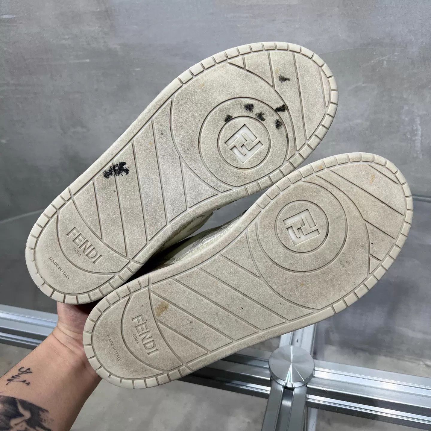 Fendi Fendi Match Lace-up Sneakers Cream 38 Size US 7.5 / IT 37.5 - 7 Thumbnail