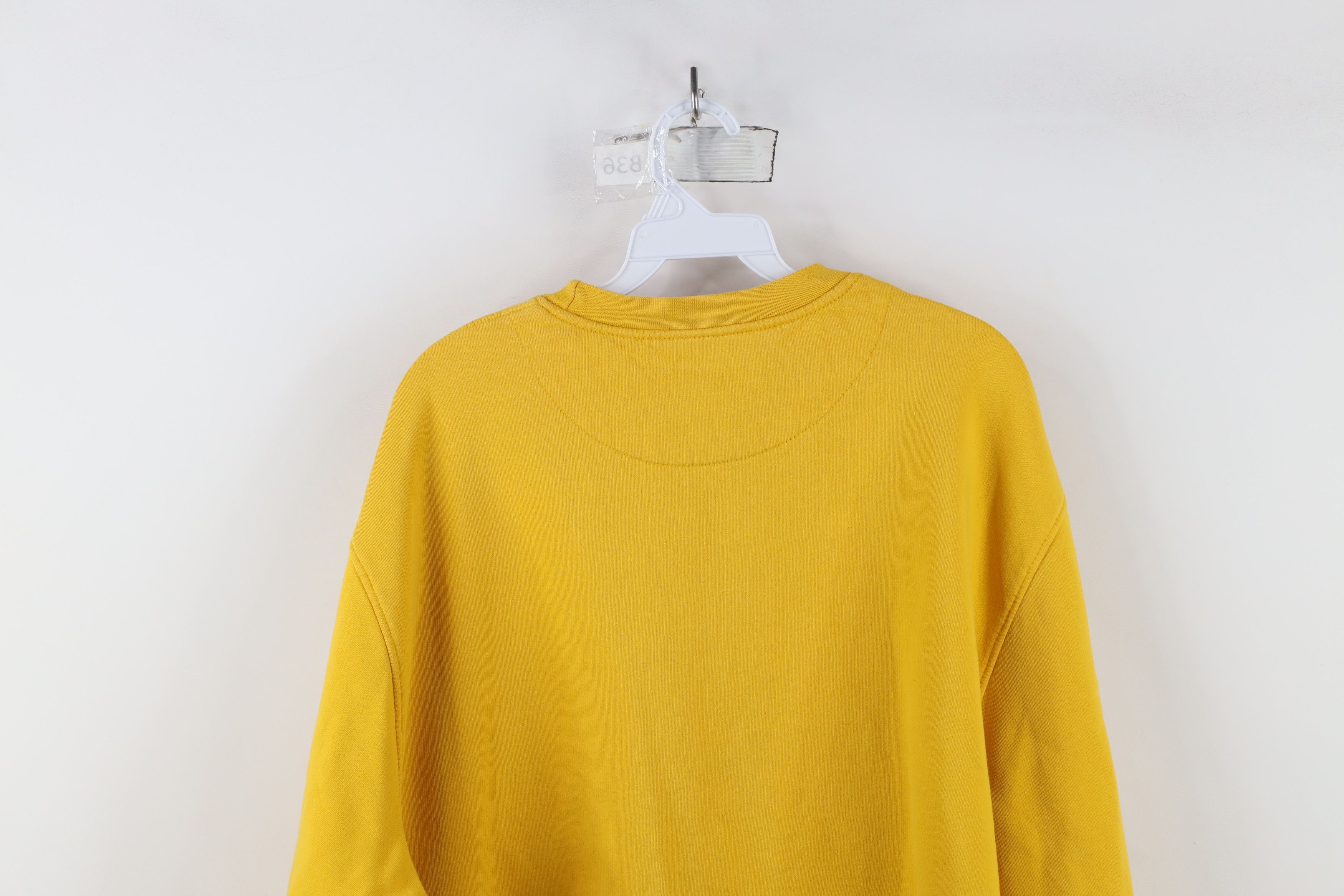 Nike × Vintage Vintage 90s Y2K Nike Mini Swoosh Sweatshirt Mustard Yellow Size US XL / EU 56 / 4 - 14 Thumbnail