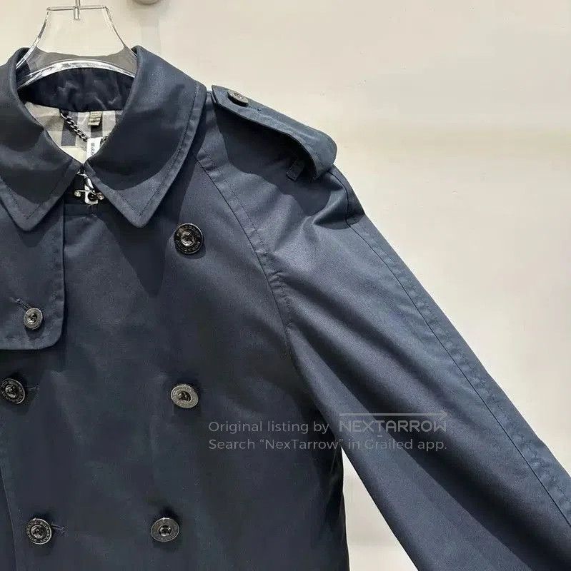 Burberry Burberry Long Black Cotton Double-Breasted Trench Coat. Size L / US 10 / IT 46 - 5 Thumbnail
