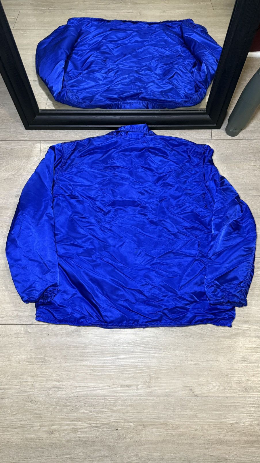 Vintage Vintage / Y2K 1980s Blue Satin Bomber Jacket Size US XL / EU 56 / 4 - 5 Thumbnail