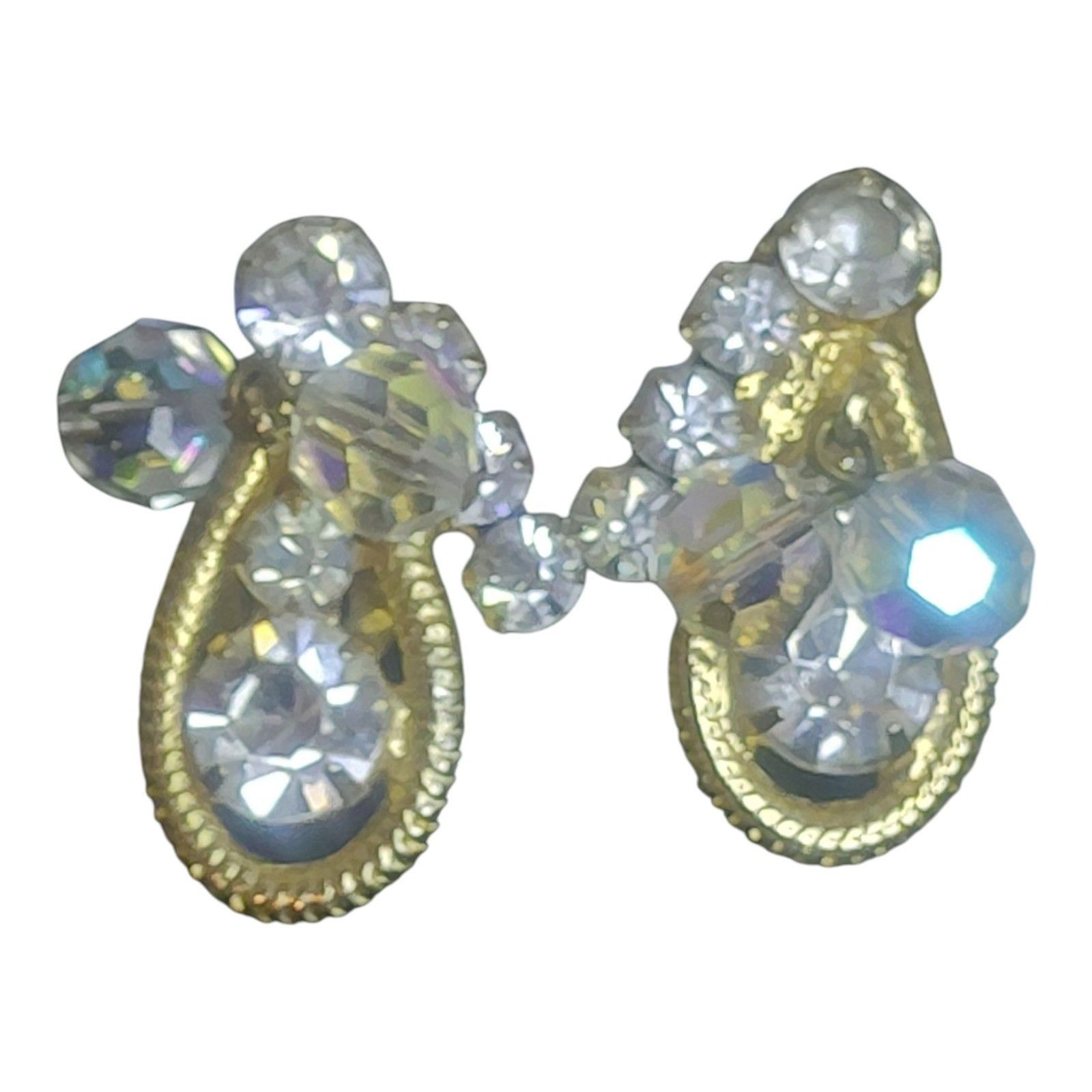 Other Vintage Aurora Borealis Crystal Cluster Jewelry MCM Clip On Size ONE SIZE - 4 Thumbnail