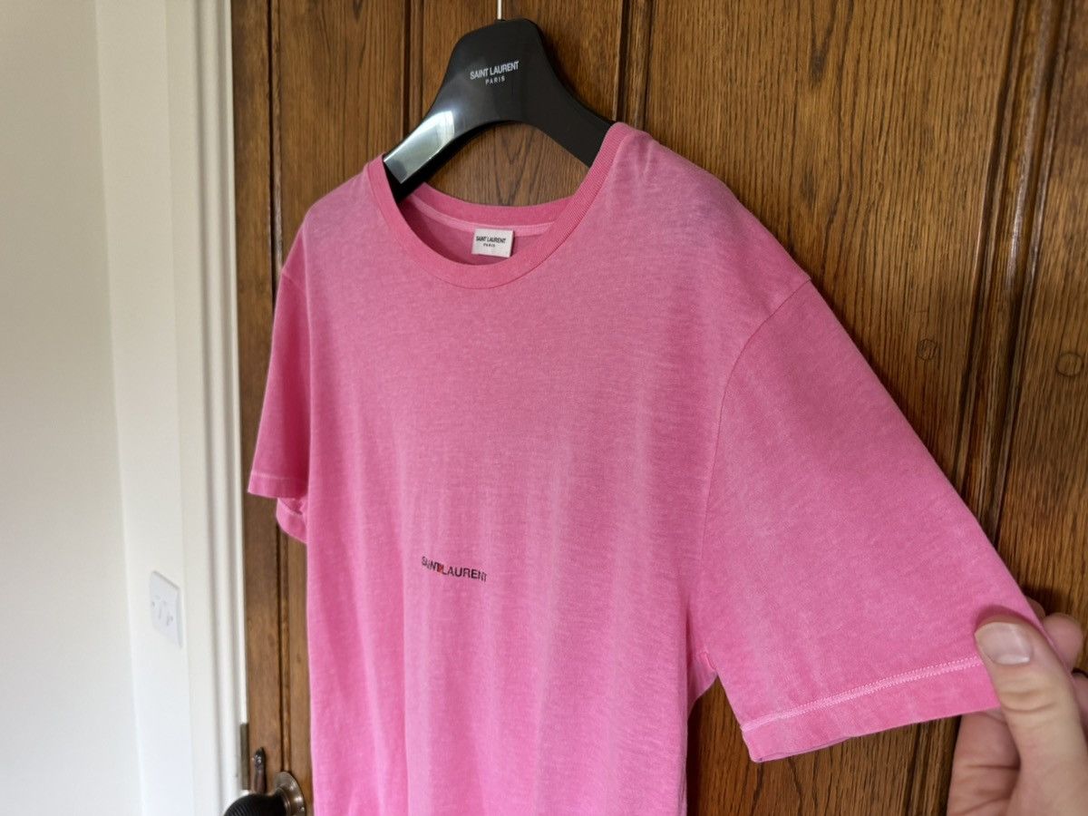 Saint Laurent Paris $550 Saint Laurent Rive Gauche logo t shirt pink M grail Size US M / EU 48-50 / 2 - 10 Thumbnail