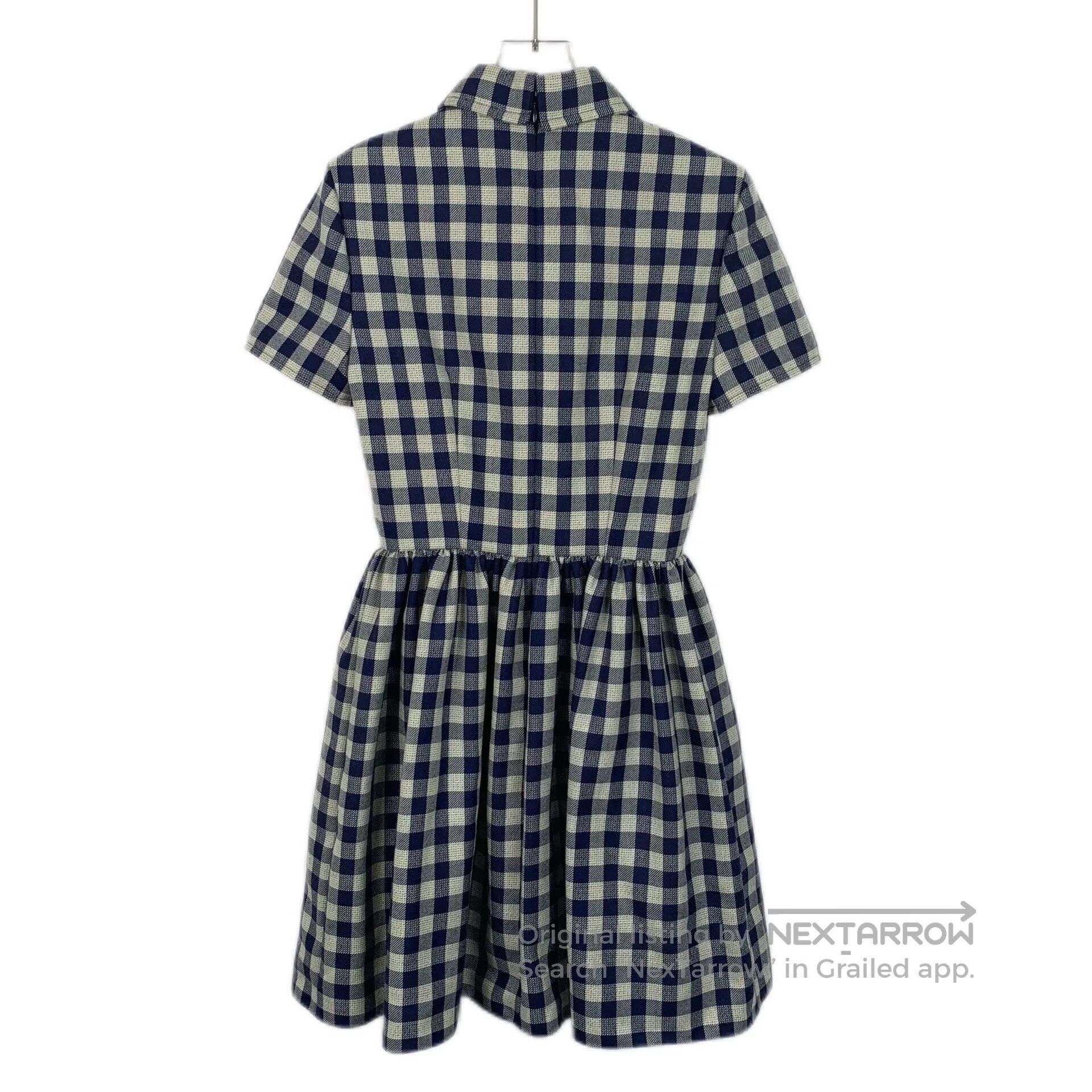 Dior Dior Multicolor checkered wool lapel short sleeve dress| Size XXS / US 00 / IT 34 - 2 Thumbnail
