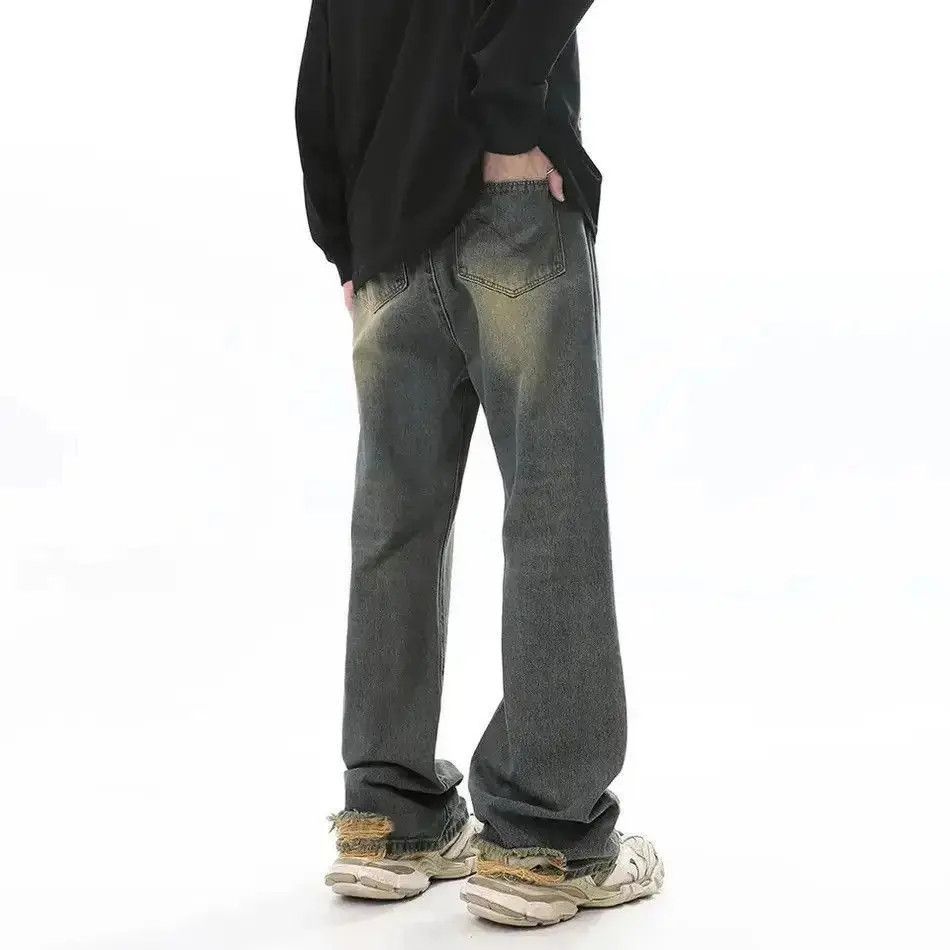 Japanese Brand Washed Baggy Distressed Wide Leg Jeans Pants Size US 32 / EU 48 - 3 Thumbnail