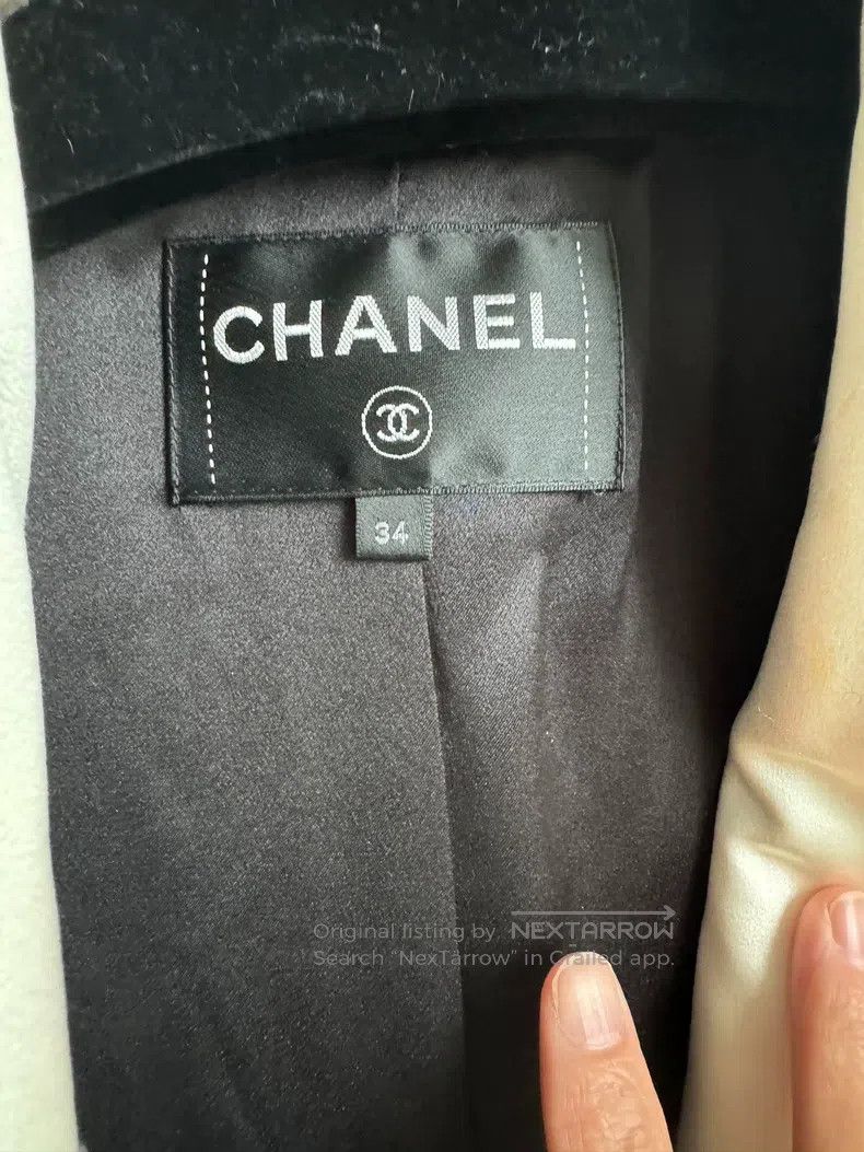 Chanel Chanel 18K Forest Series Black Silk Tweed Coat Size XXS / US 00 / IT 34 - 5 Thumbnail