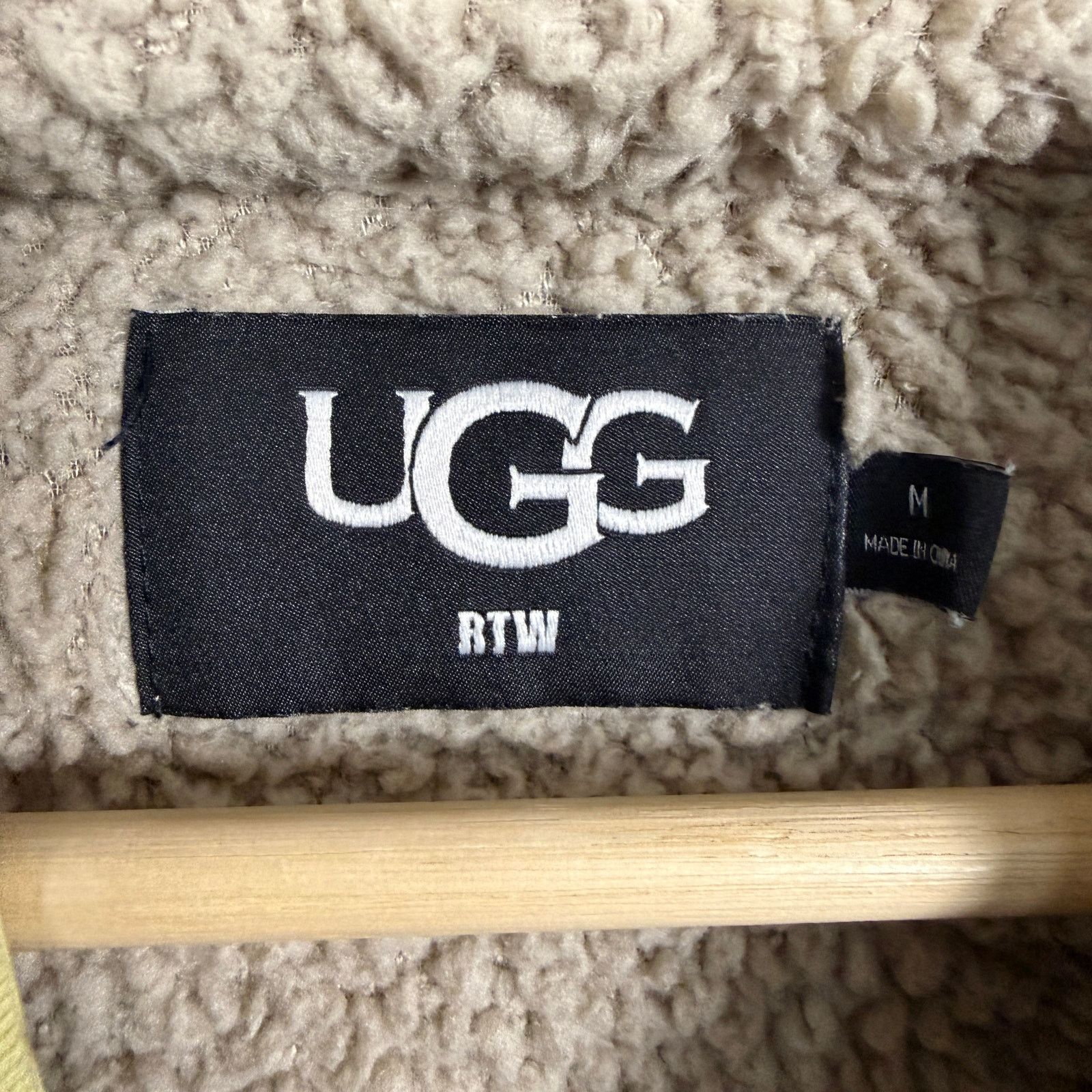 Ugg Ugg Marlene Sherpa Faux Fur Tan Full Zip Jacket Women's M Size M / US 6-8 / IT 42-44 - 8 Thumbnail