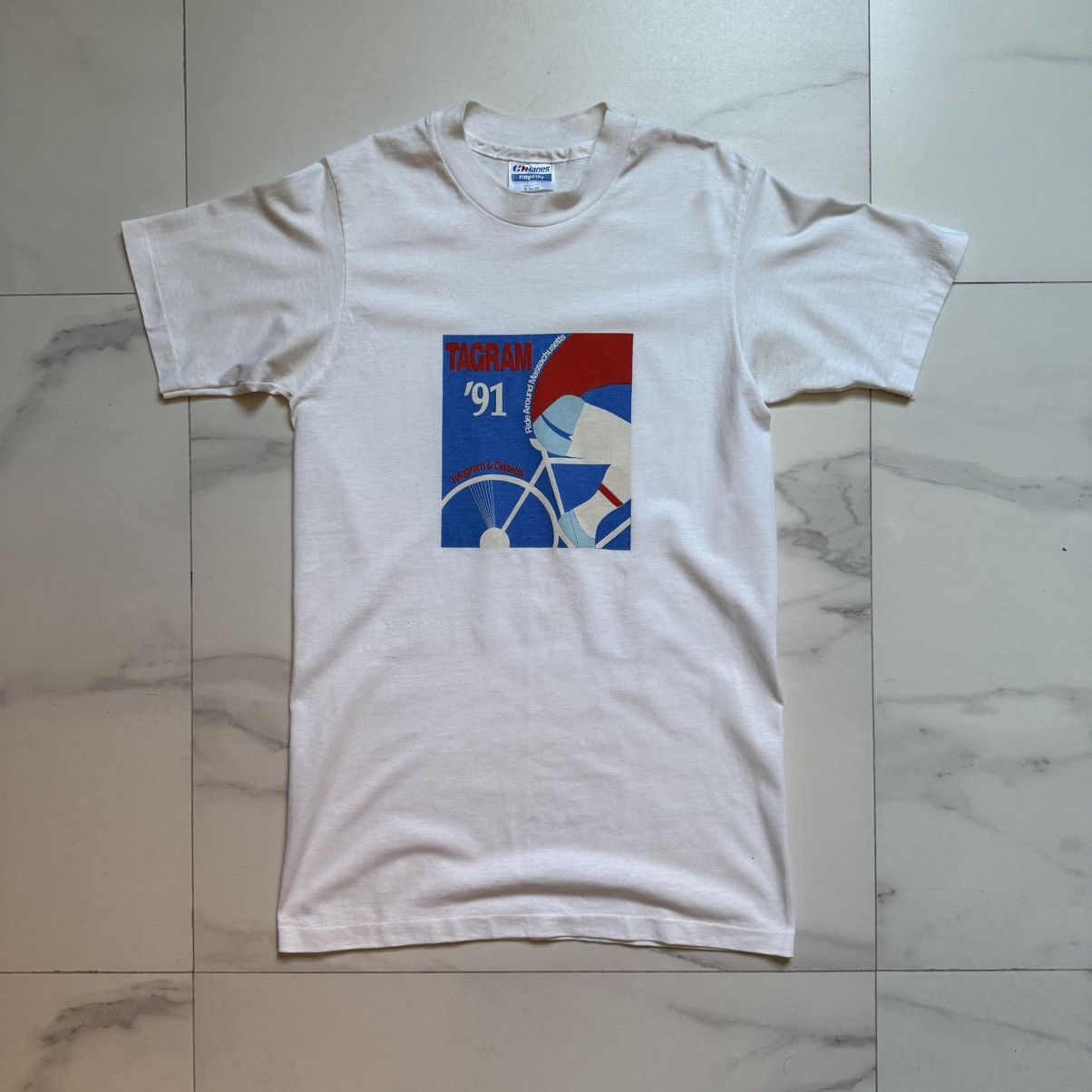 Hanes Vintage TAGRAM ‘91 T-Shirt Size US S / EU 44-46 / 1 - 2 Thumbnail