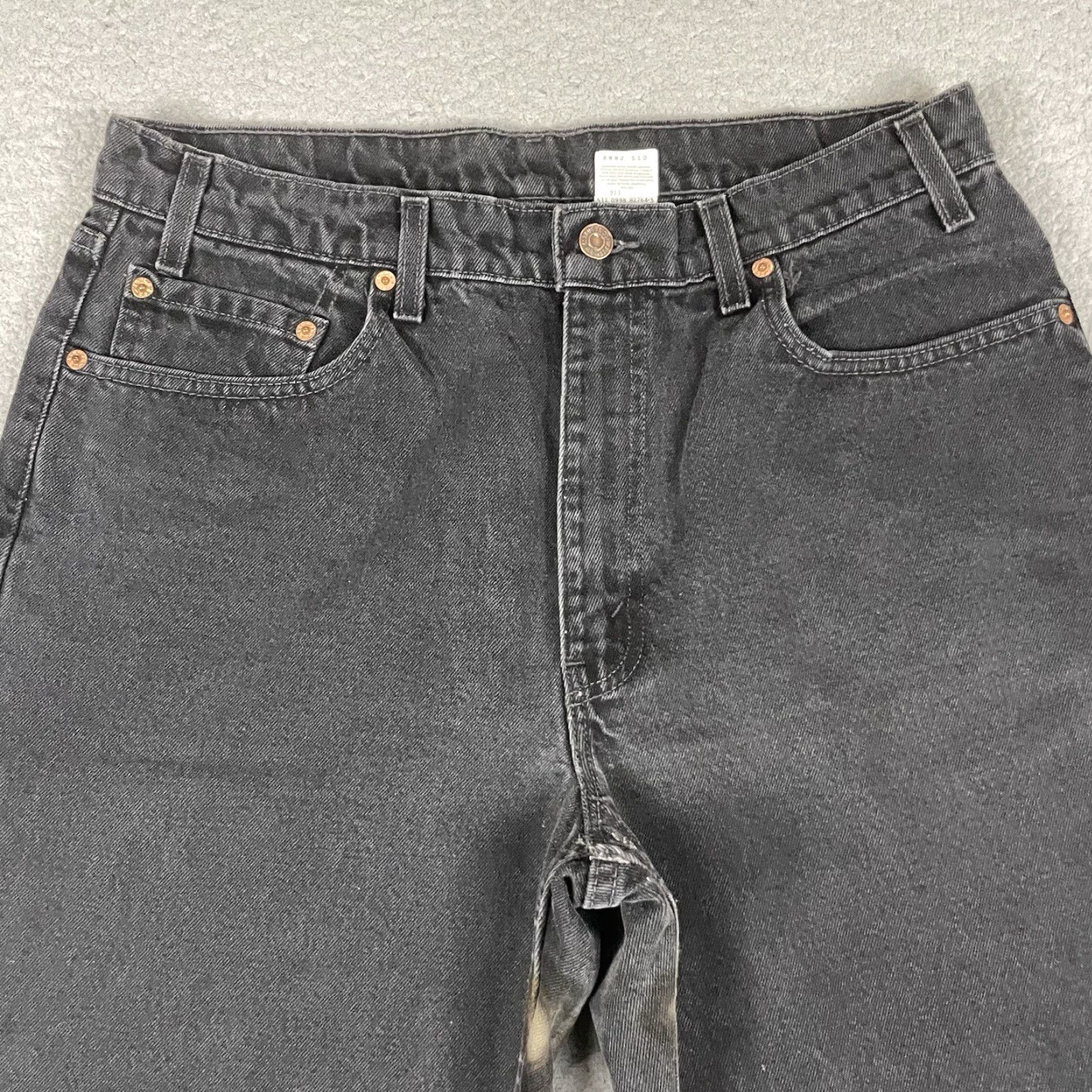Levi's VINTAGE Levi's Jeans Mens 36x34 Black 550 Relaxed Dark Wash Denim Straight 5-Pocket Jeans Mens Levi's 550 Vintage 90s? Size US 36 / EU 52 - 3 Thumbnail