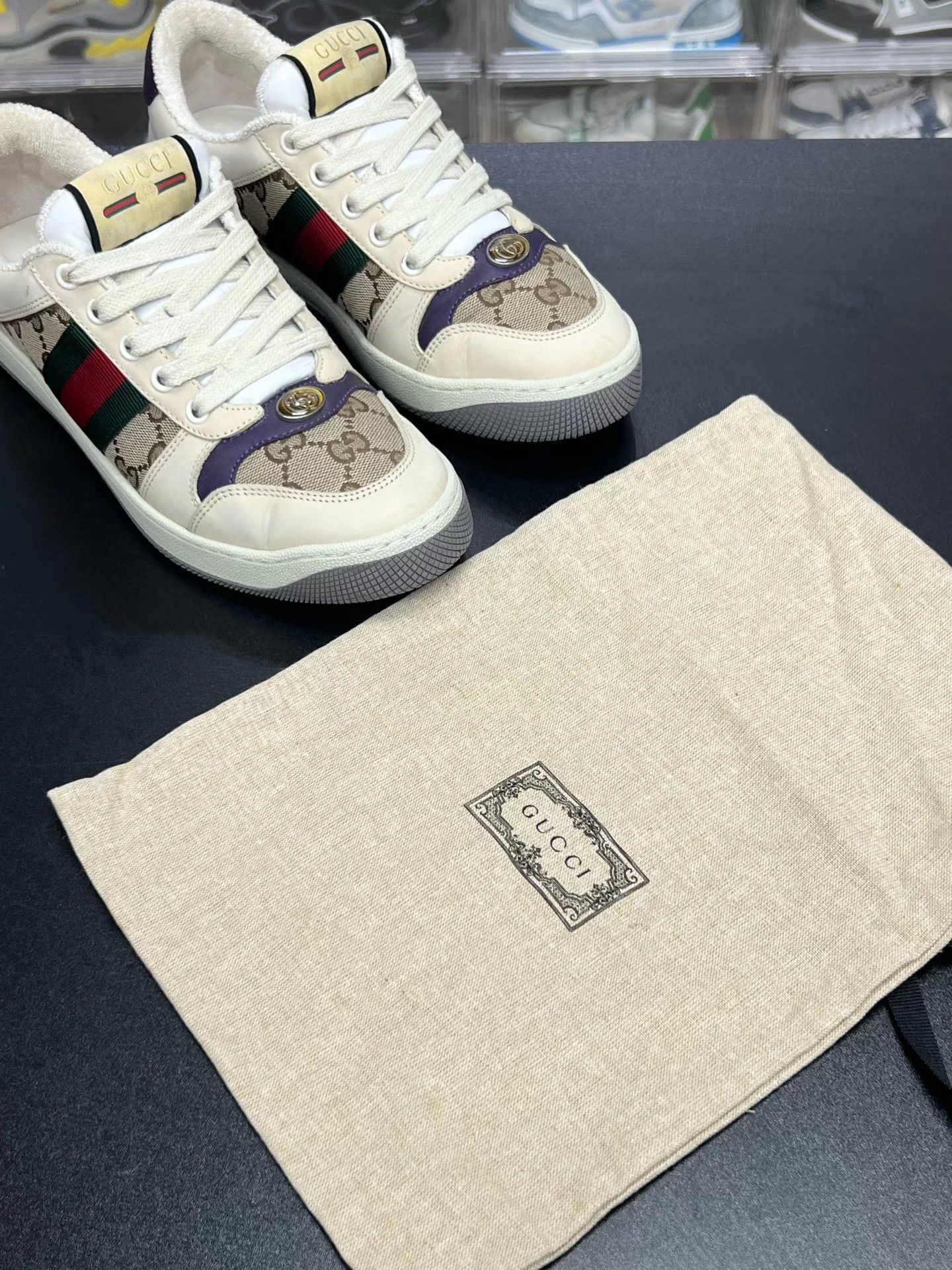 Gucci GUCCI Enamel Dirty Sneakers Ebony 38 Size US 7.5 / IT 37.5 - 9 Thumbnail