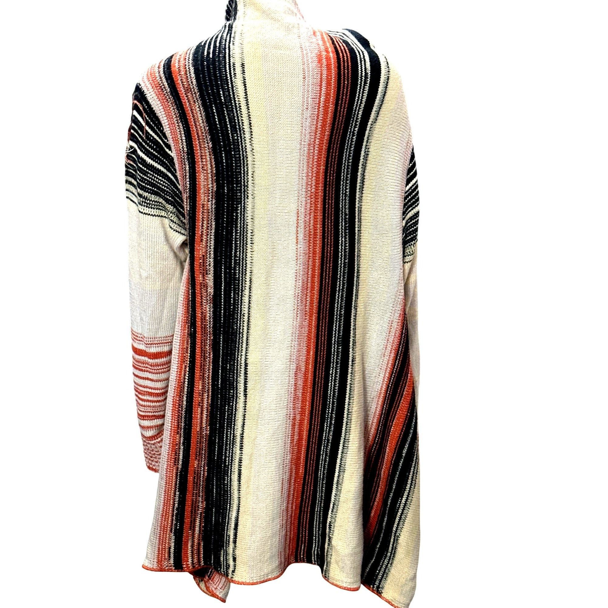 Other CCC Open Front Sweater Loose Fringe Long Wrap Knitted Cardig Size XL / US 12-14 / IT 48-50 - 3 Thumbnail
