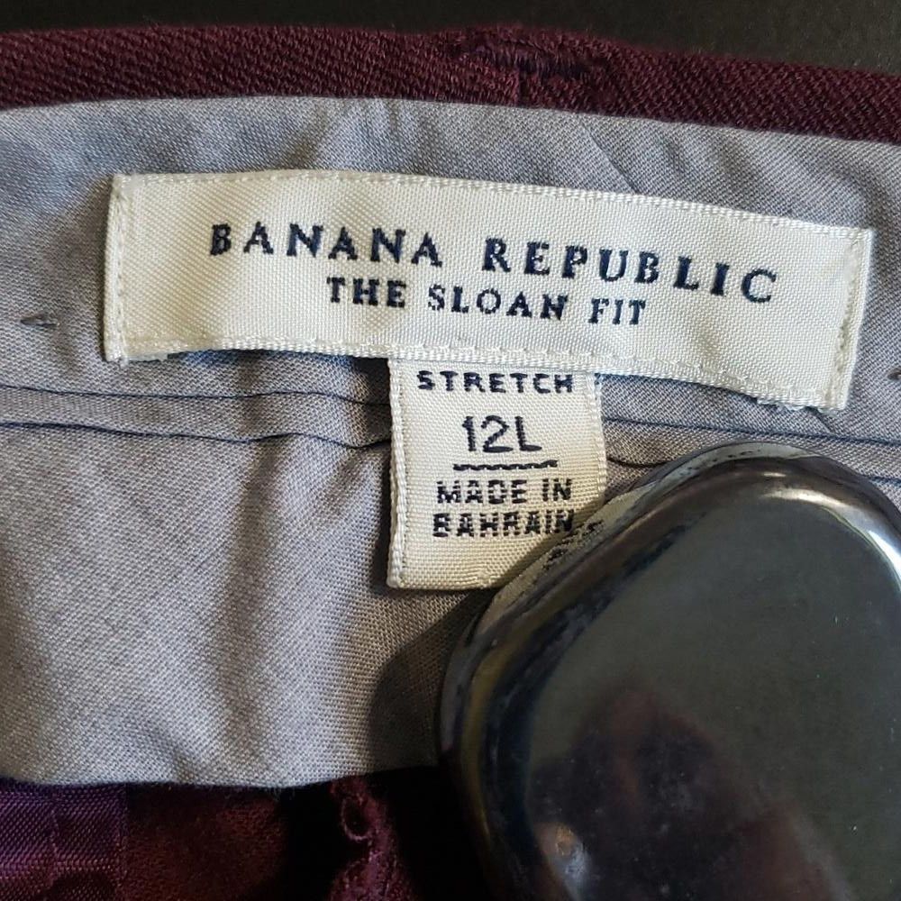 Banana Republic CT716a Banana Republic Burgundy Ladies Sloan Fit Pant 12L Size 34" / US 12 / IT 48 - 6 Thumbnail
