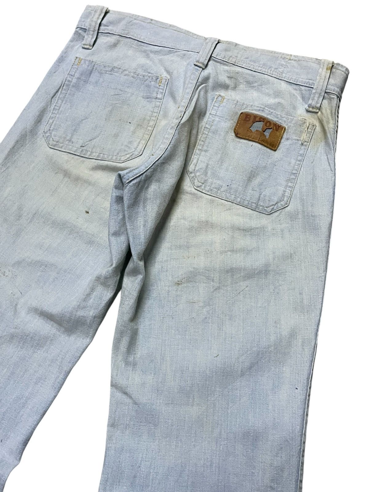 Hysteric Glamour × Japanese Brand Vintage 60s Bison Bell Bottom Denim Pants Size US 28 / EU 44 - 14 Thumbnail