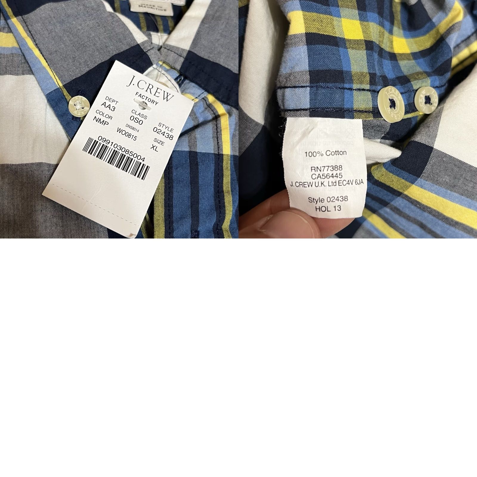 J.Crew J.CREW Shirt Slim Long Sleeve Plaid Button-Down XL Mens NWT Size US XL / EU 56 / 4 - 8 Thumbnail