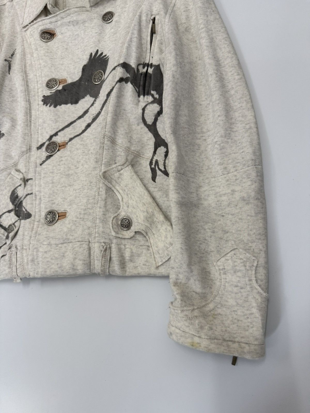 In The Attic 🔥 ANARCHISM LAGUST GOTHIC CROPED SWEAT JACKET Size XS / US 0-2 / IT 36-38 - 2 Thumbnail