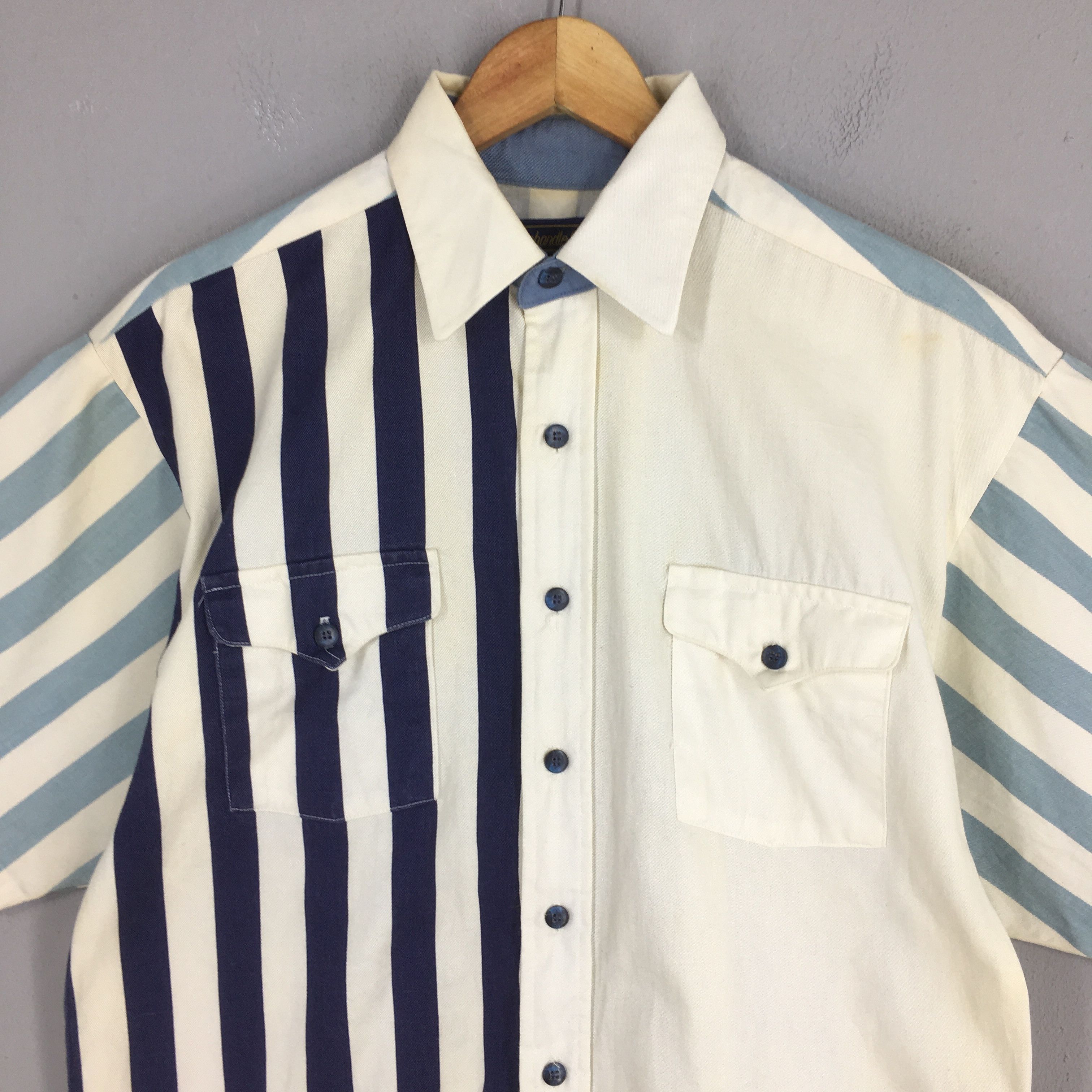 Vintage Vintage 1980s Panhandle Slim Stripes Western Shirt M Size US M / EU 48-50 / 2 - 2 Thumbnail