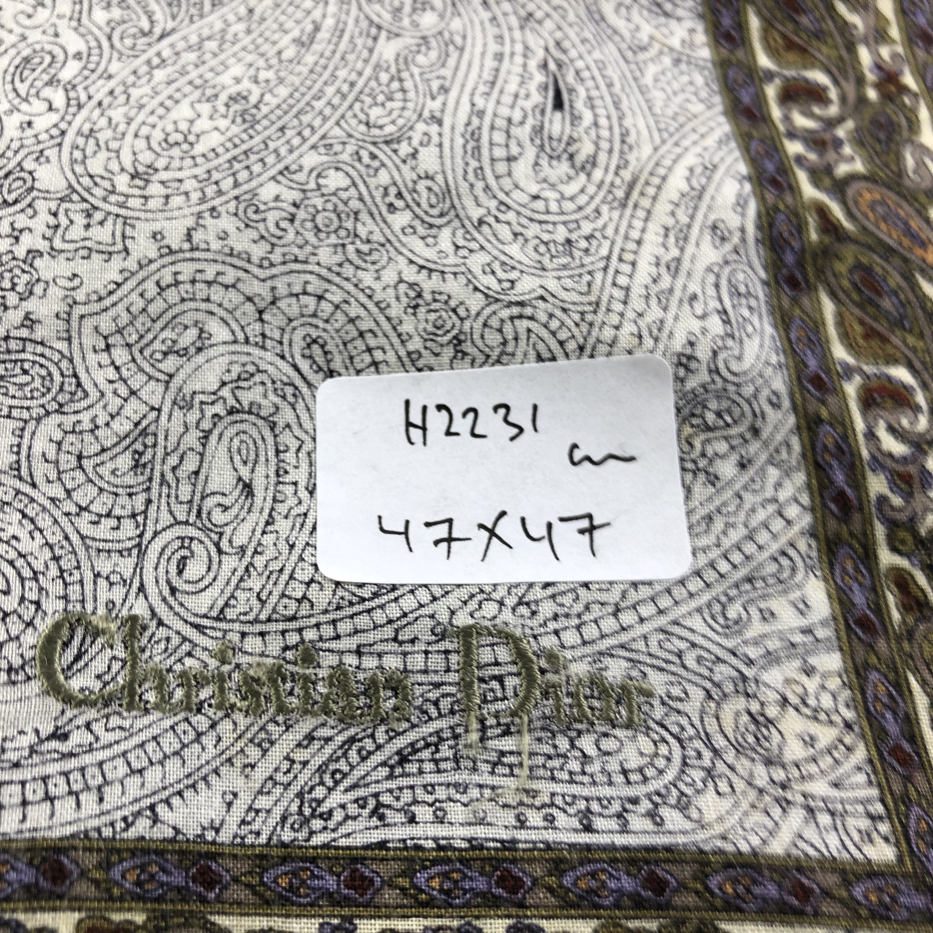 Christian Dior Monsieur Christian Dior Handkerchief Neckerchief Bandana H2231 Size ONE SIZE - 7 Thumbnail