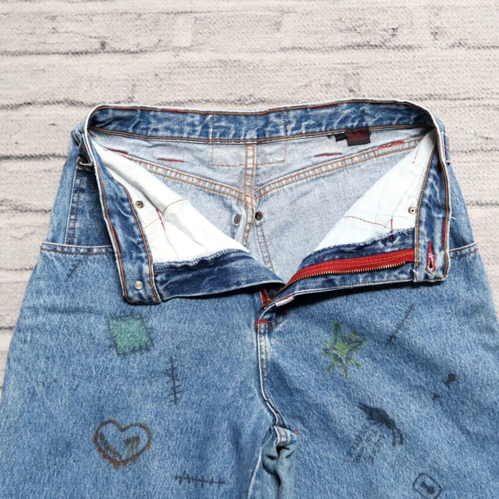 Vintage VINTAGE Echo Denim Jeans Men's Jeans S Light Wash 28x28 1/2 Vintage Echo Unlimited Denim Utility Jeans Size US 29 - 6 Thumbnail