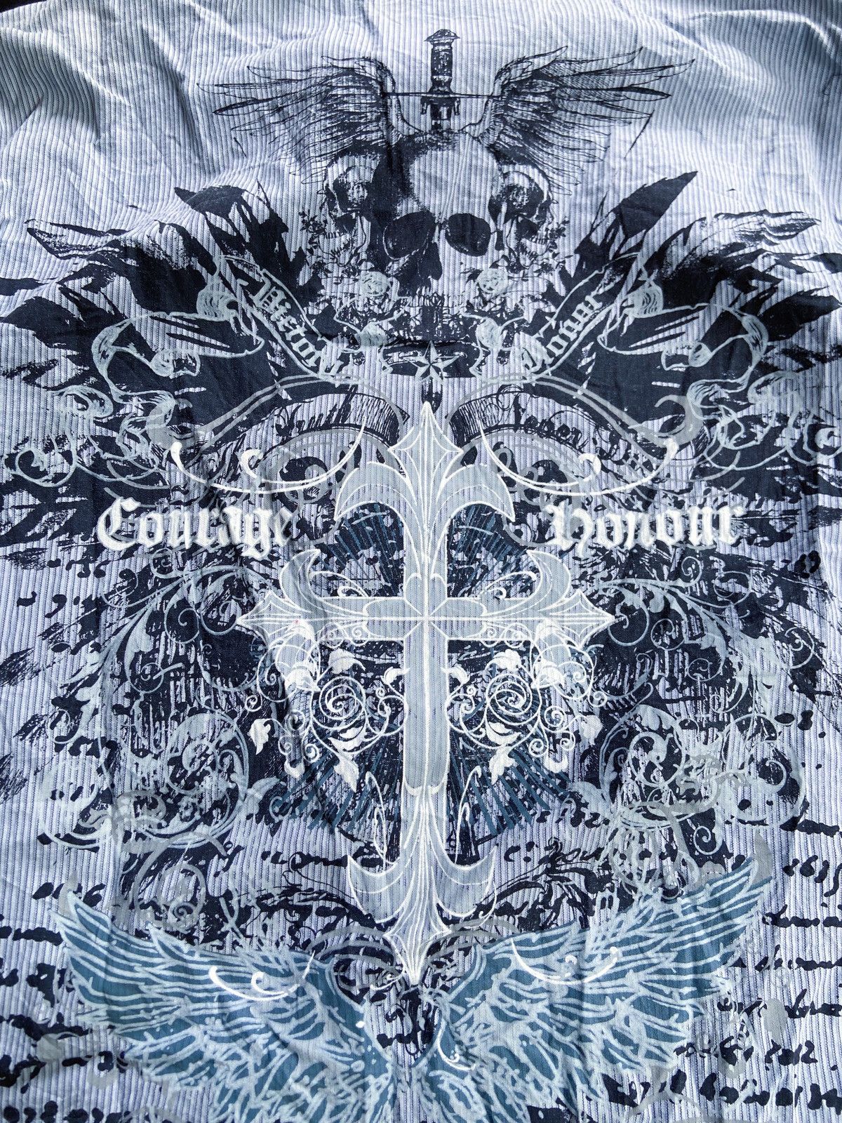 14th Addiction COIRAGE HONOUR SKULL PRINTED BUTTON DOWN SHIRT Size US S / EU 44-46 / 1 - 15 Thumbnail