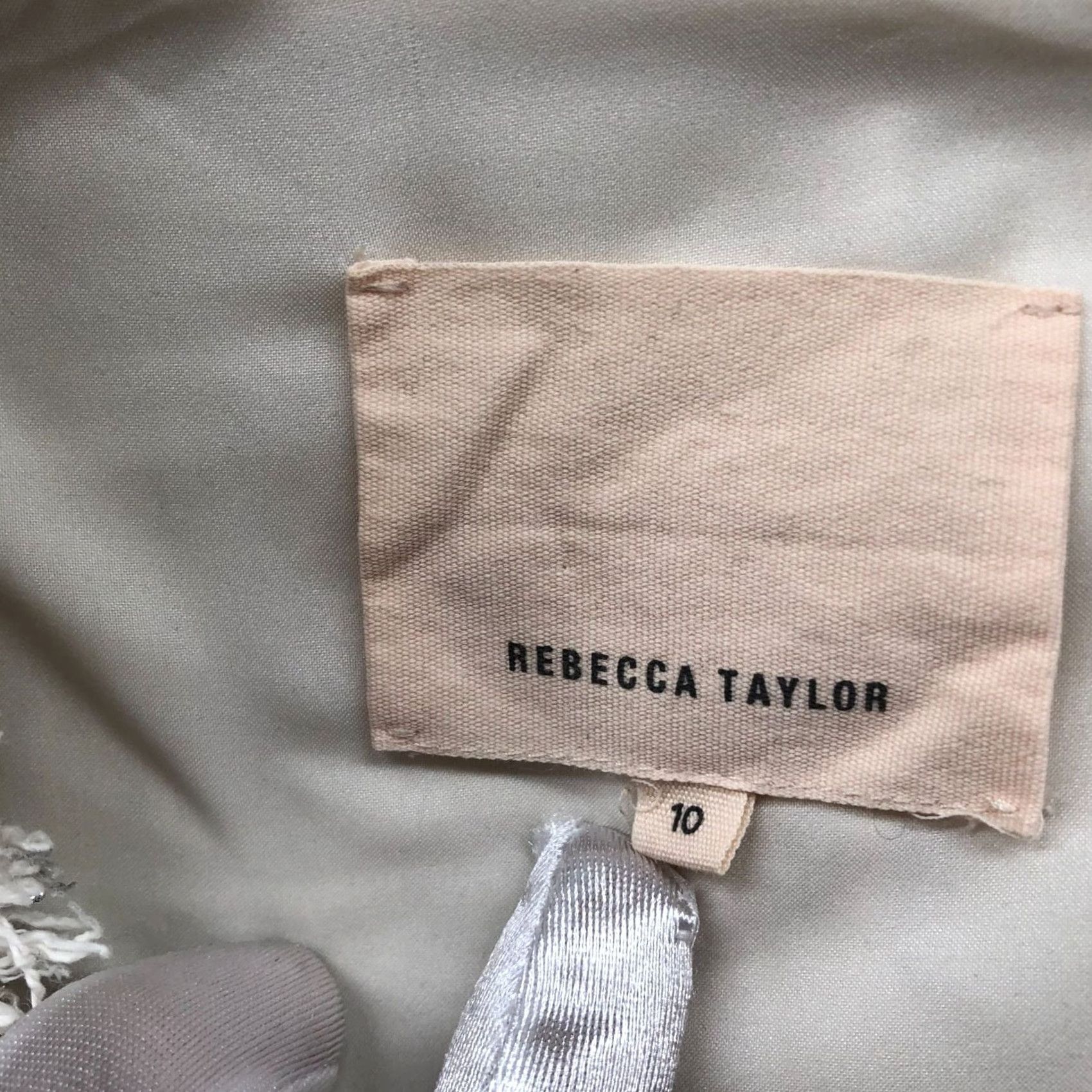 Rebecca Taylor Rebecca Taylor Tweed Fringe Jacket Womens 10 Ivory Open Blazer Size L / US 10 / IT 46 - 7 Thumbnail