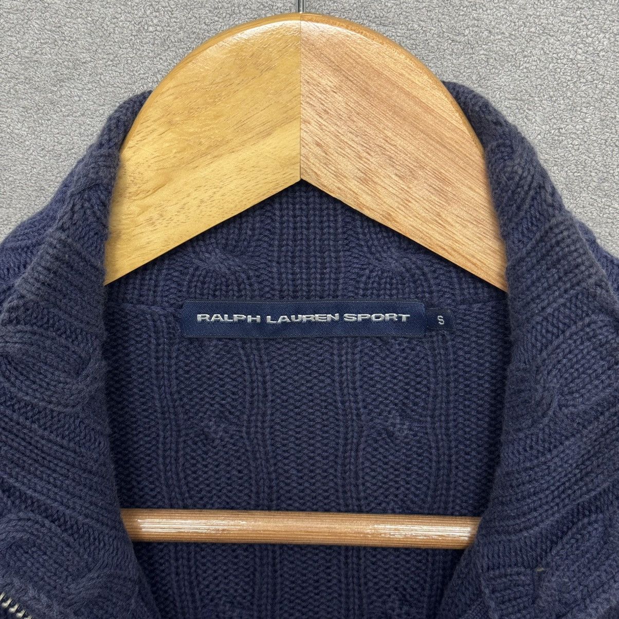 Polo Ralph Lauren × RRL Ralph Lauren × Ralph Lauren Vintage 90s Cable Knit Polo Ralph Lauren Zip Up Sweater Size S / US 4 / IT 40 - 7 Thumbnail