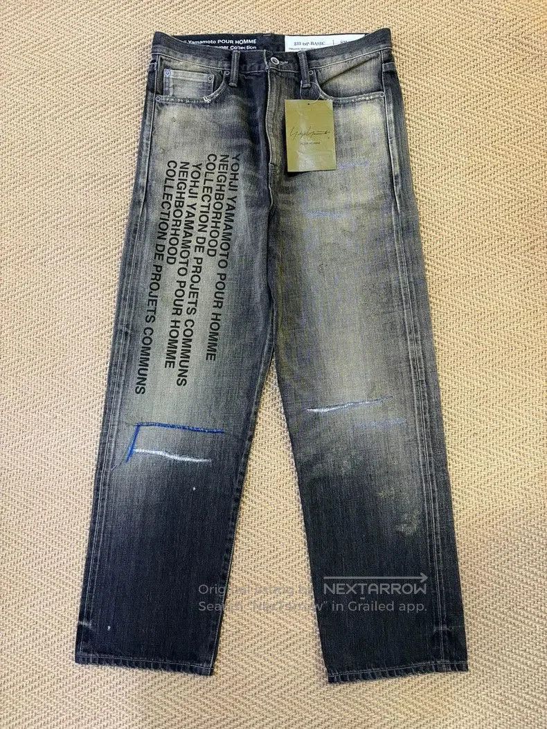 Neighborhood Neighborhood x Yohji Yamamoto Distressed Jeans. Size US 26 / EU 42 - 1 Thumbnail