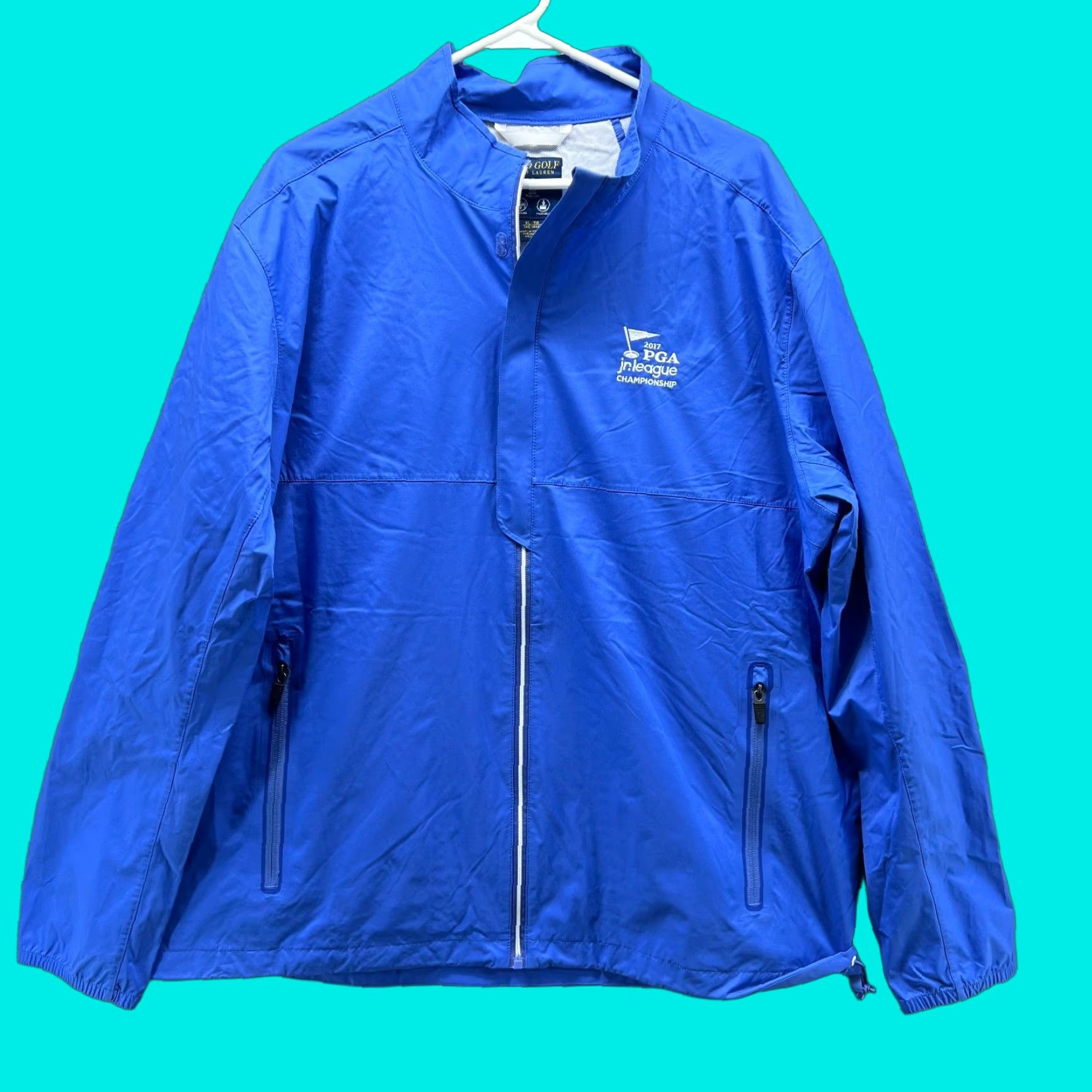 Polo Ralph Lauren VINTAGE Polo Ralph Lauren Jacket XL Men Blue Water Repellent PGA League Packable Windbreaker Golf Shirt jacket Size US XL / EU 56 / 4 - 1 Thumbnail