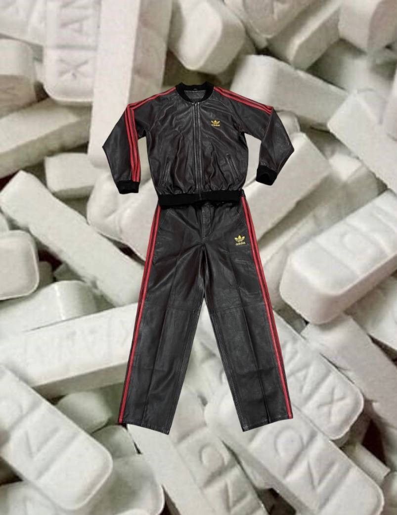 Adidas Archival Clothing Leather VERY RARE A 15 ADIDAS LEATHER TRACK SUIT RUN DMC Grailed